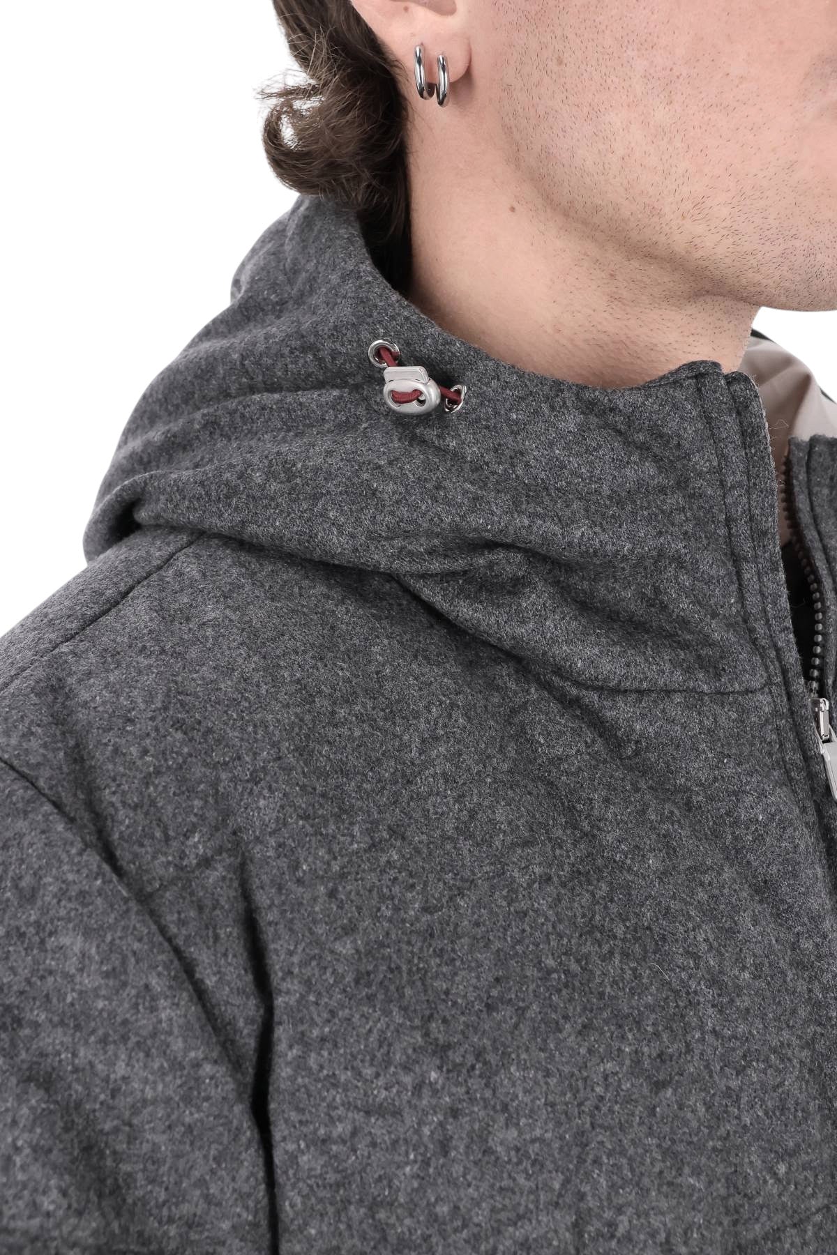 Eleventy Parka in cashmere imbottito in piuma con cappuccio N75SPON02 TES0N168 14 