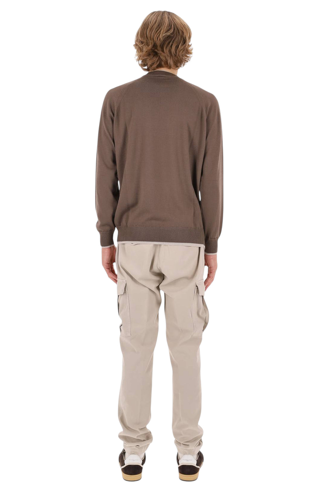 Eleventy Maglia girocollo con doppi profili in lana-cashmere N76MAGN56 MAG0N037 05-02 