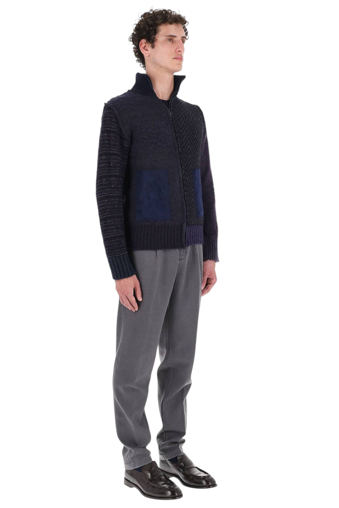 Essensi Maglia full zip Elba in lana-mohair-viscosa-alpaca ELBA/2 B 