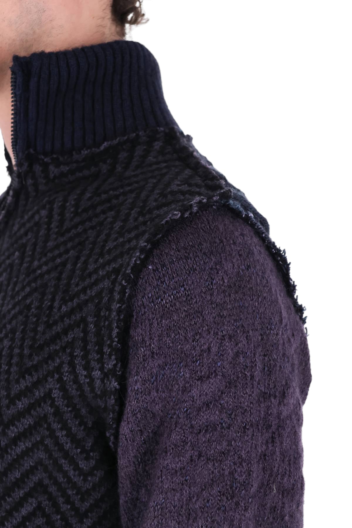 Essensi Maglia full zip Elba in lana-mohair-viscosa-alpaca ELBA/2 B 