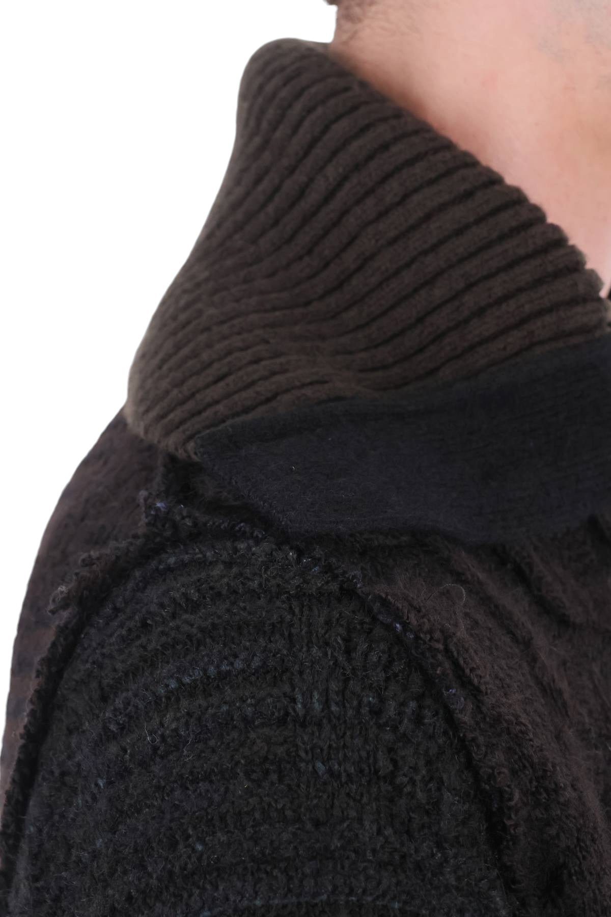 Essensi Cardigan Palermo con collo alto in lana-mohair-viscosa-alpaca PALERMO A 