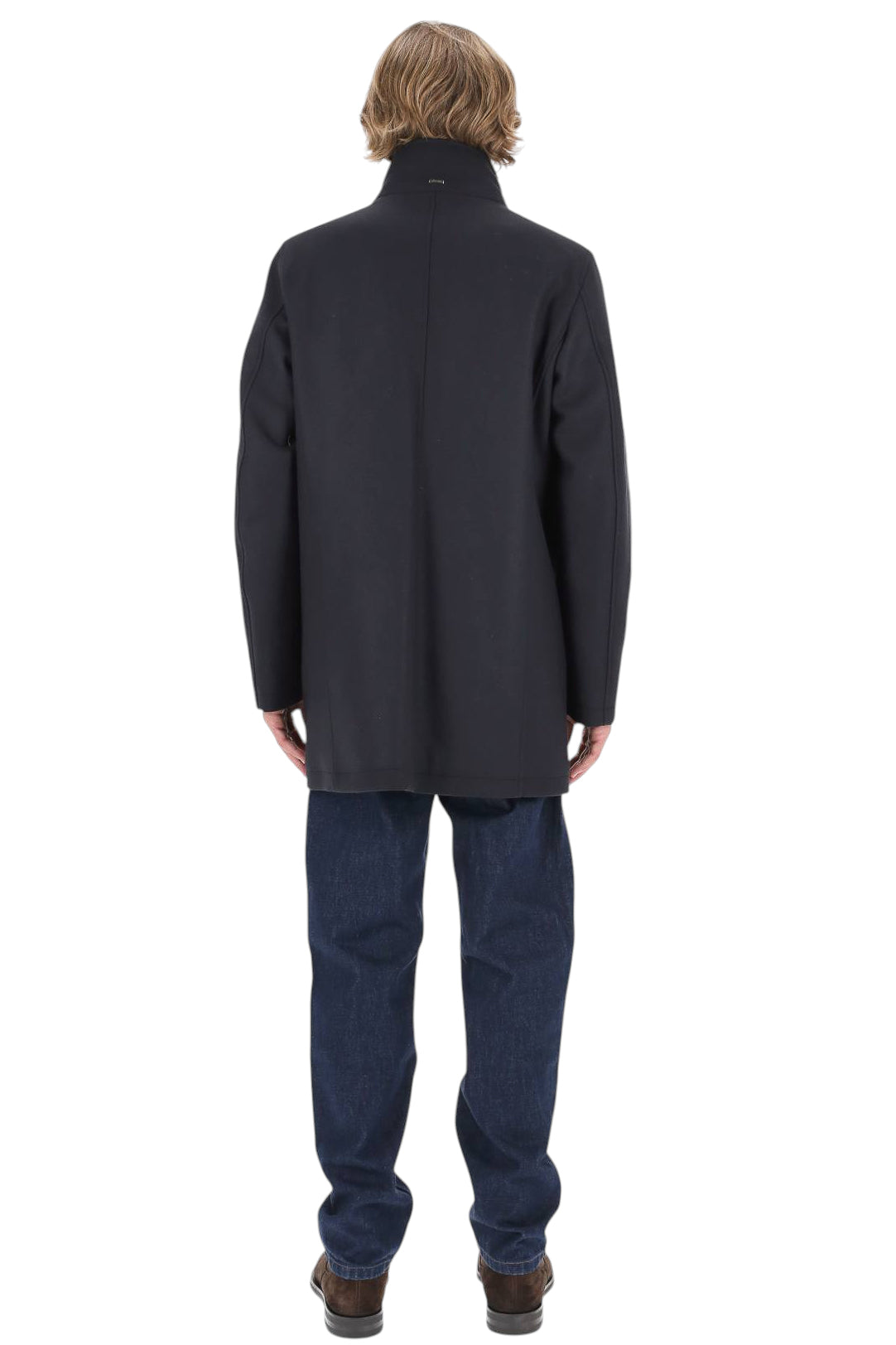 Herno Cappotto in lana con collo in eco-castorino CA000214U 33344 9200 