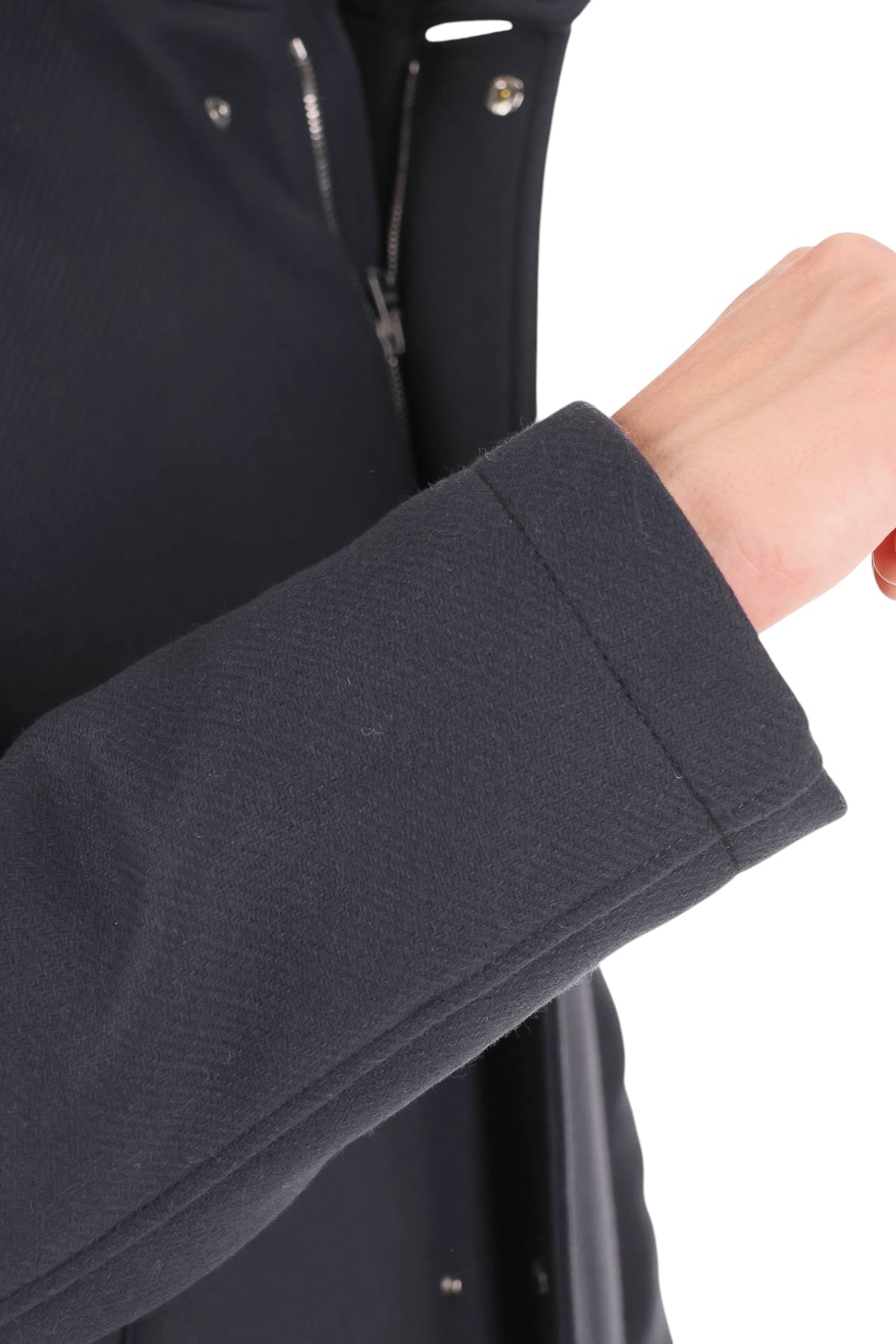 Herno Cappotto in lana con collo in eco-castorino CA000214U 33344 9200 