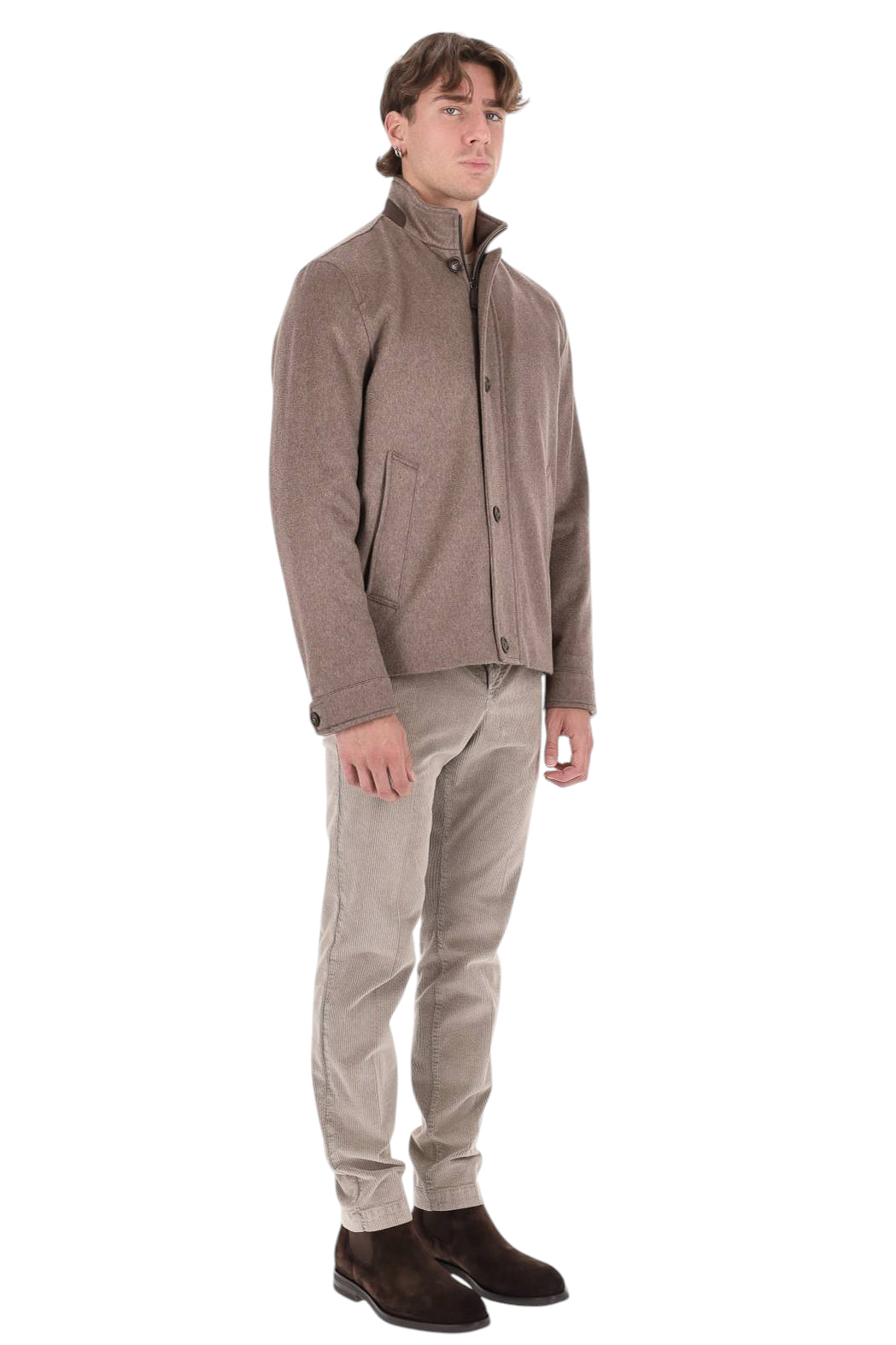 Herno Giubbotto in puro cashmere anti acqua imbottito con collo alto GI000699U 38126 2700 
