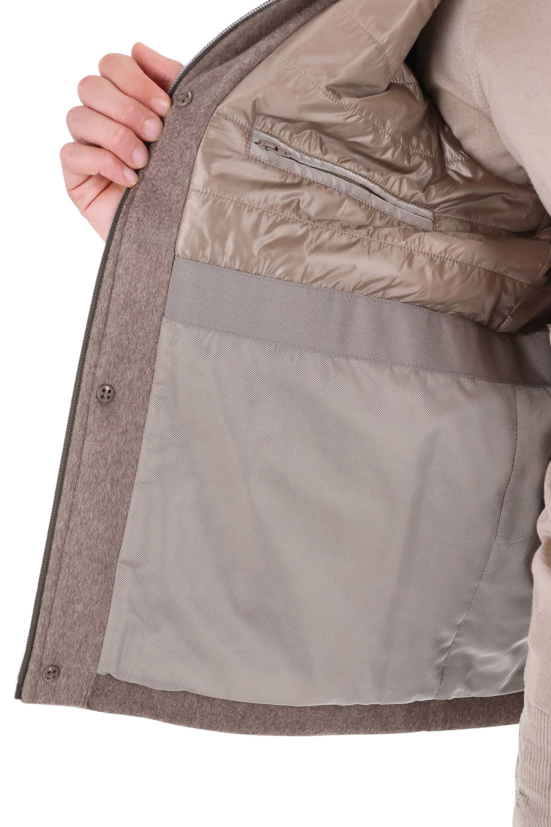 Herno Giubbotto in puro cashmere anti acqua imbottito con collo alto GI000699U 38126 2700 
