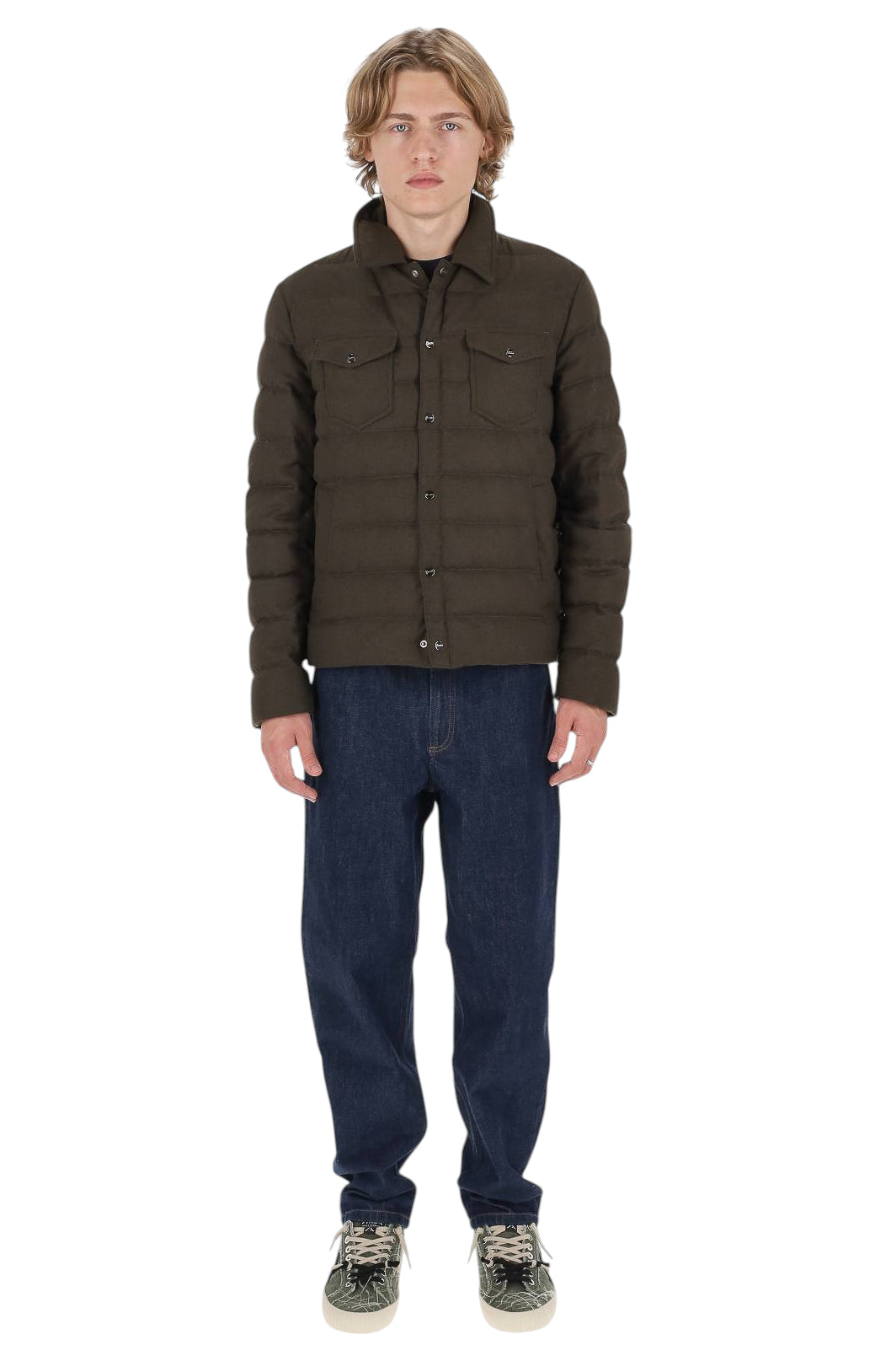 Herno Giubbotto Legend con bottoni a pressione e imbottitura in piuma PI0024ULE 33503 7730 