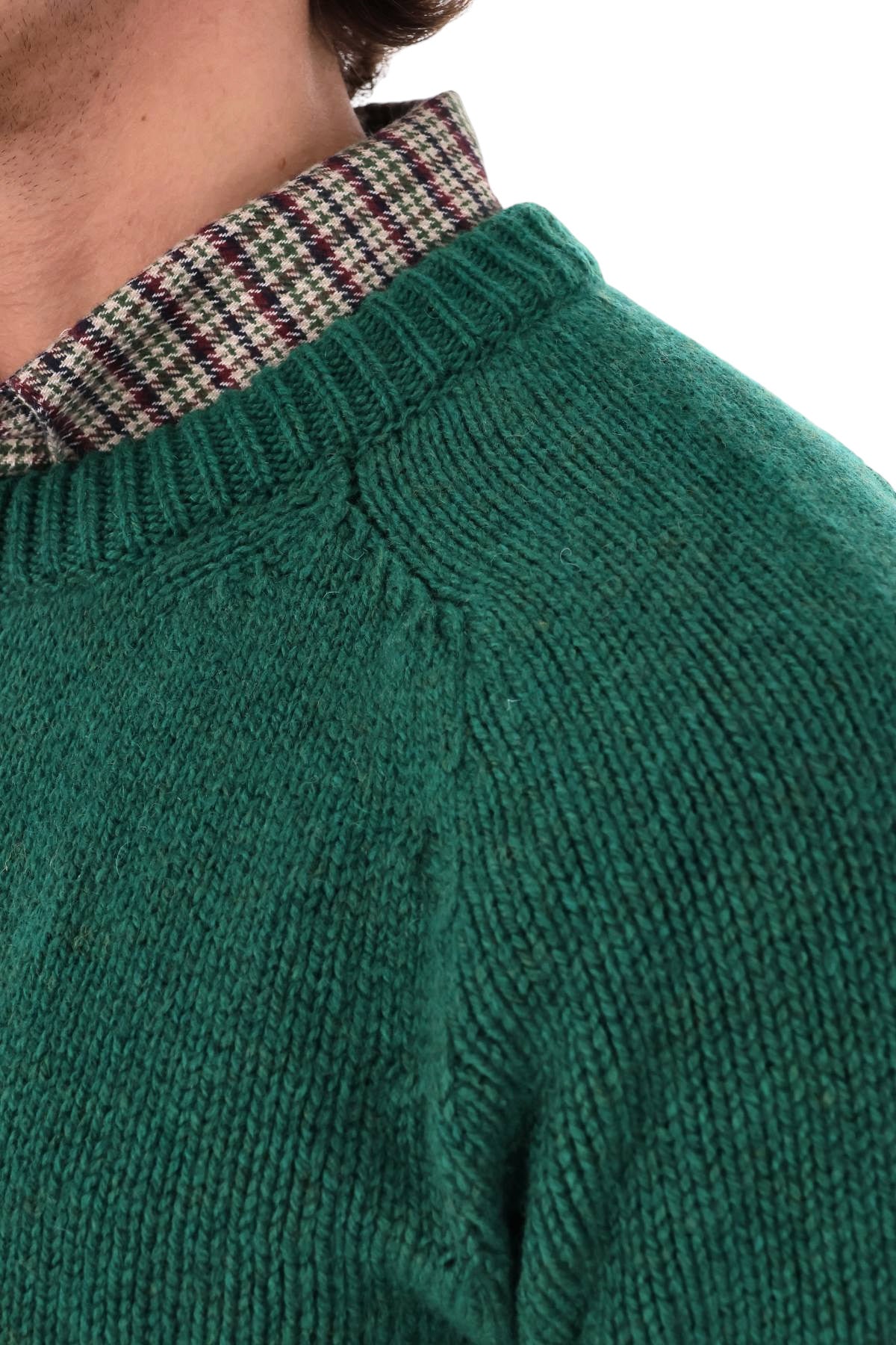 Howlin' Maglia girocollo Boxy Space Knit in lana BOXY SPACE KNIT/3 GREEN FANTASY 
