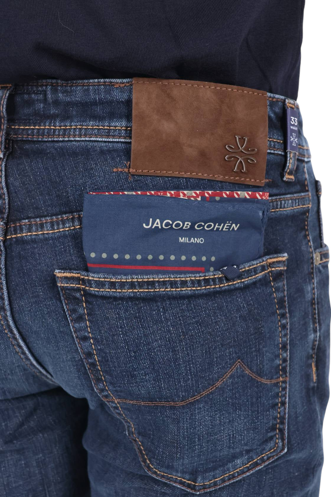 Jacob Cohen Jeans con etichetta in camoscio in cotone comfort Bard fit QE004 032 S4369 100D 
