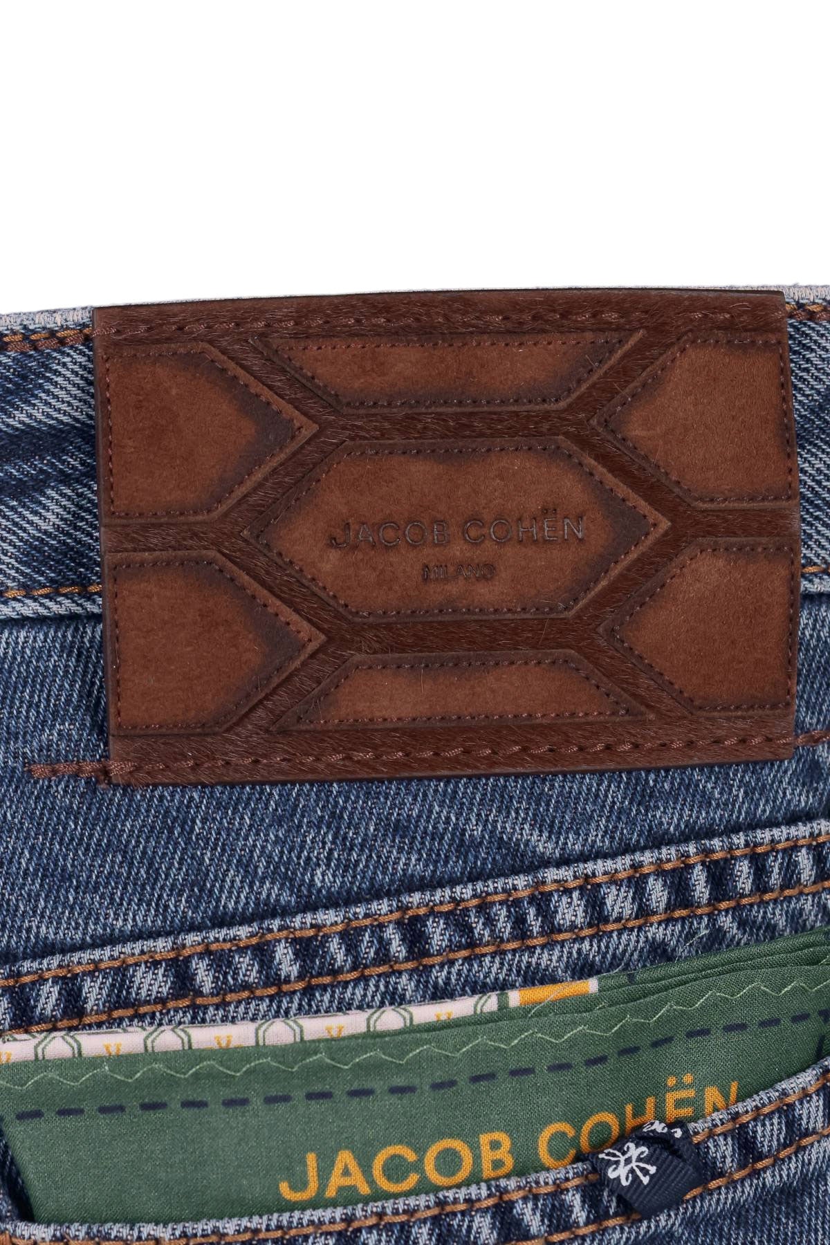 Jacob Cohen Jeans con etichetta in pelle in cotone Bard fit QM004 53C T783A 200D 