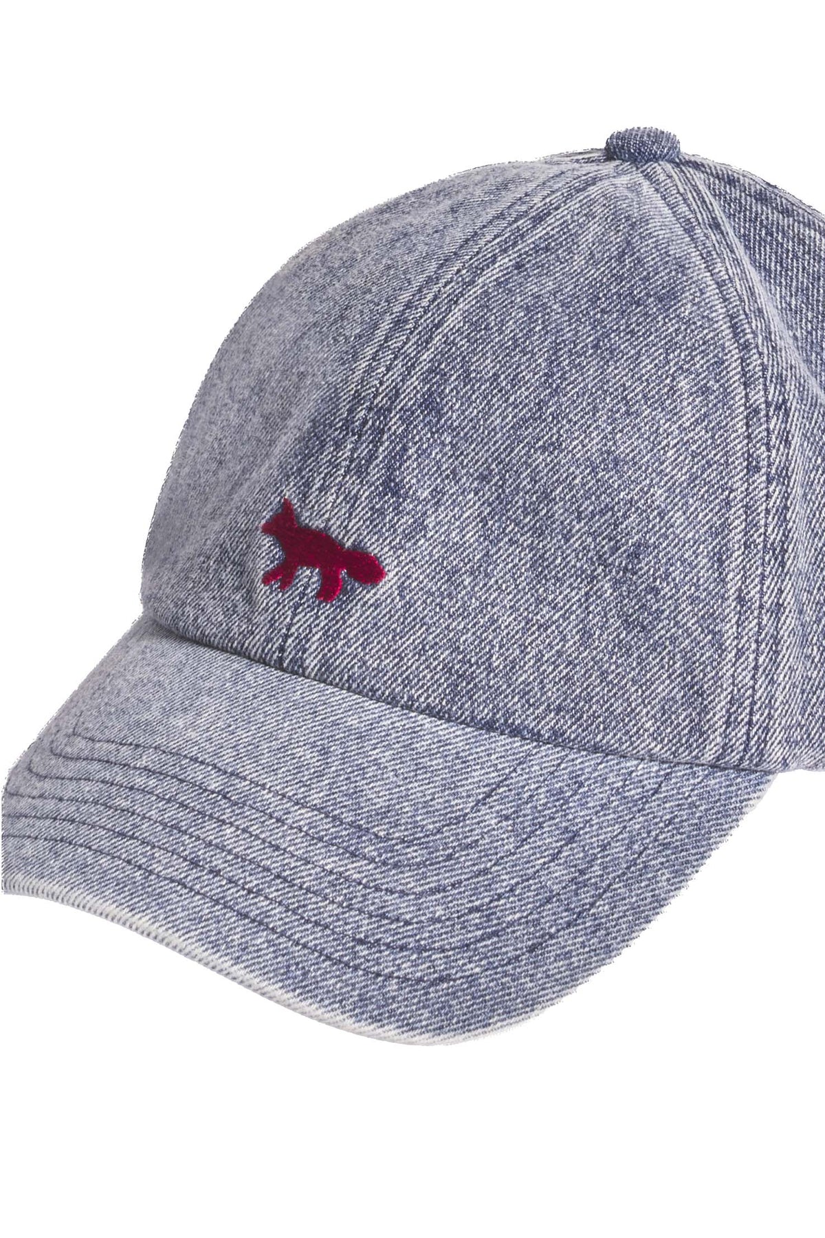 Maison Kitsuné Baseball in denim di cotone MRUAH04WD4025 INDIGO WASH 
