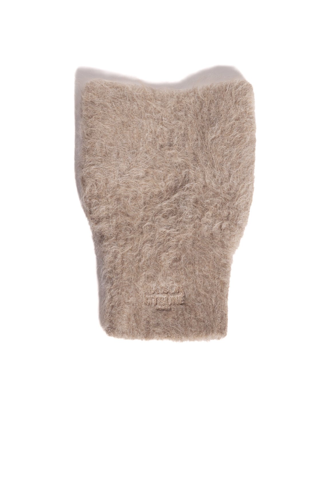 Maison Kitsuné Passamontagna Fox Ears in alpaca Feather Beige MRUAH05KT1232 FEATHER BEIGE 