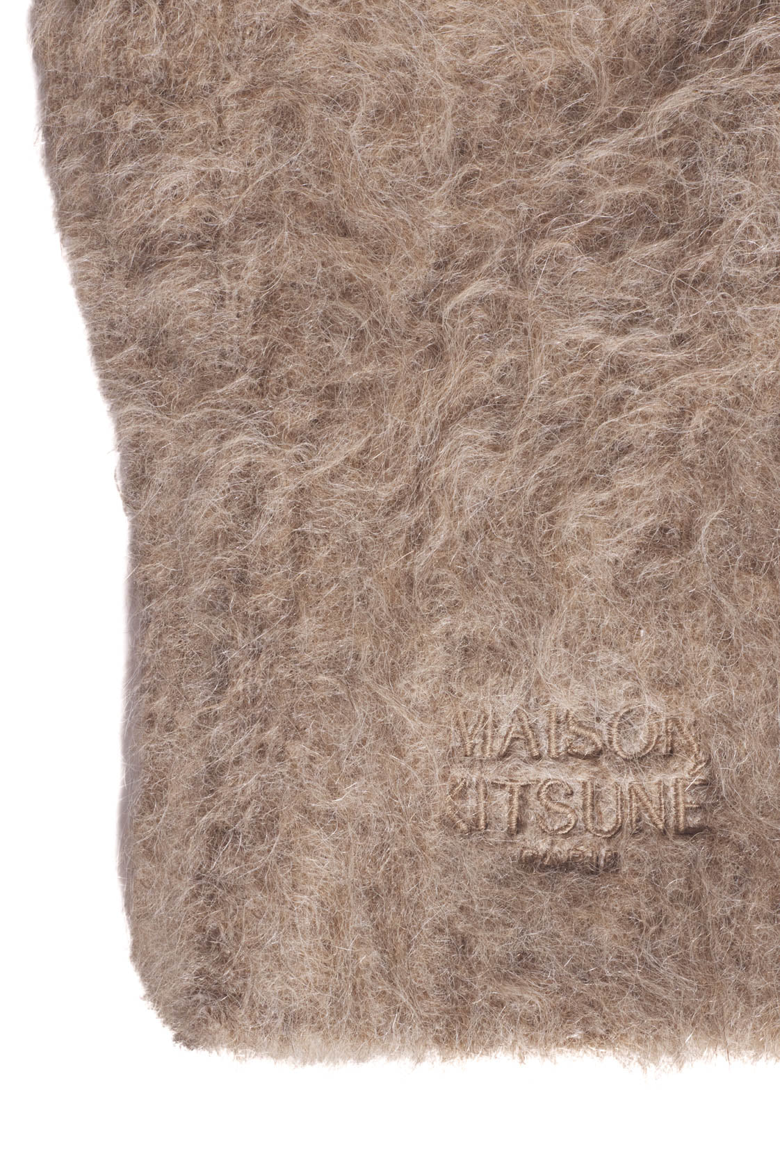Maison Kitsuné Passamontagna Fox Ears in alpaca Feather Beige MRUAH05KT1232 FEATHER BEIGE 