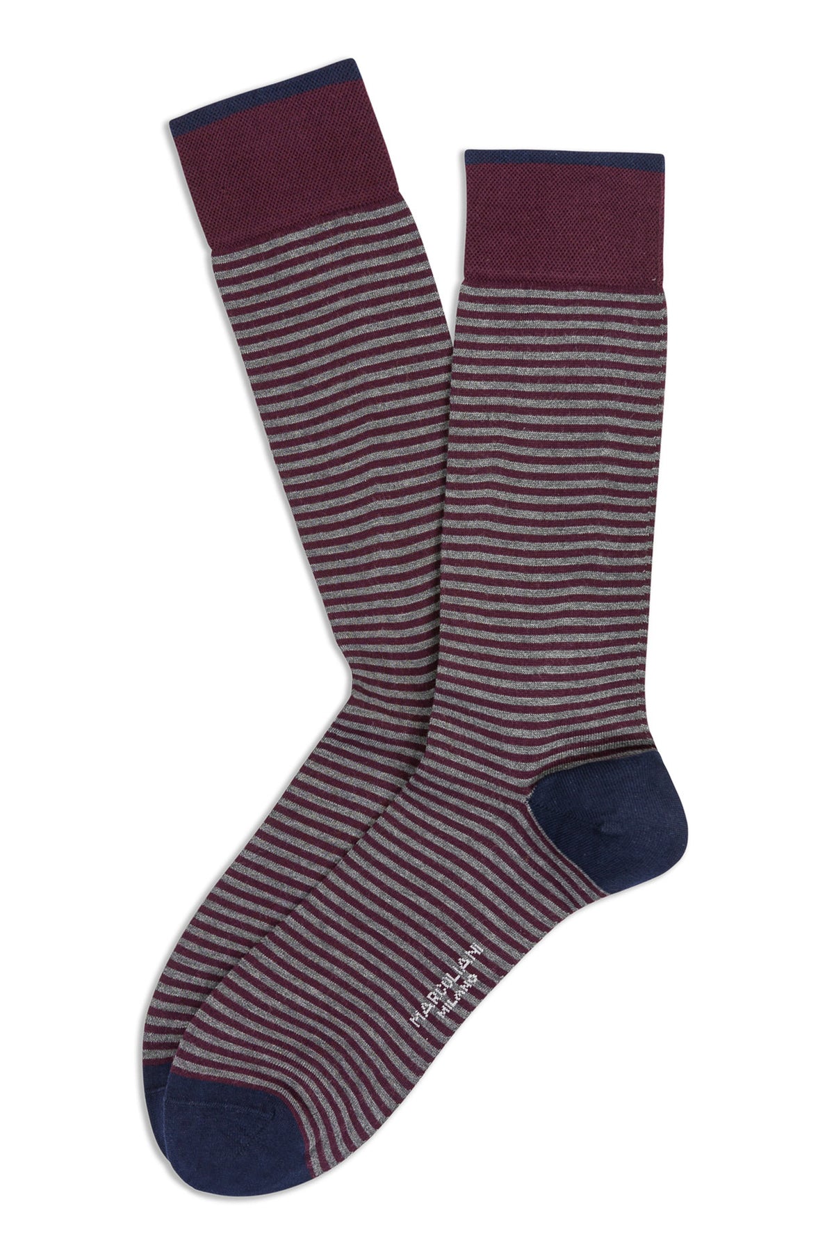 Marcoliani Calza a righe Palio in cotone Pima al ginocchio MAR3231L/4 283 