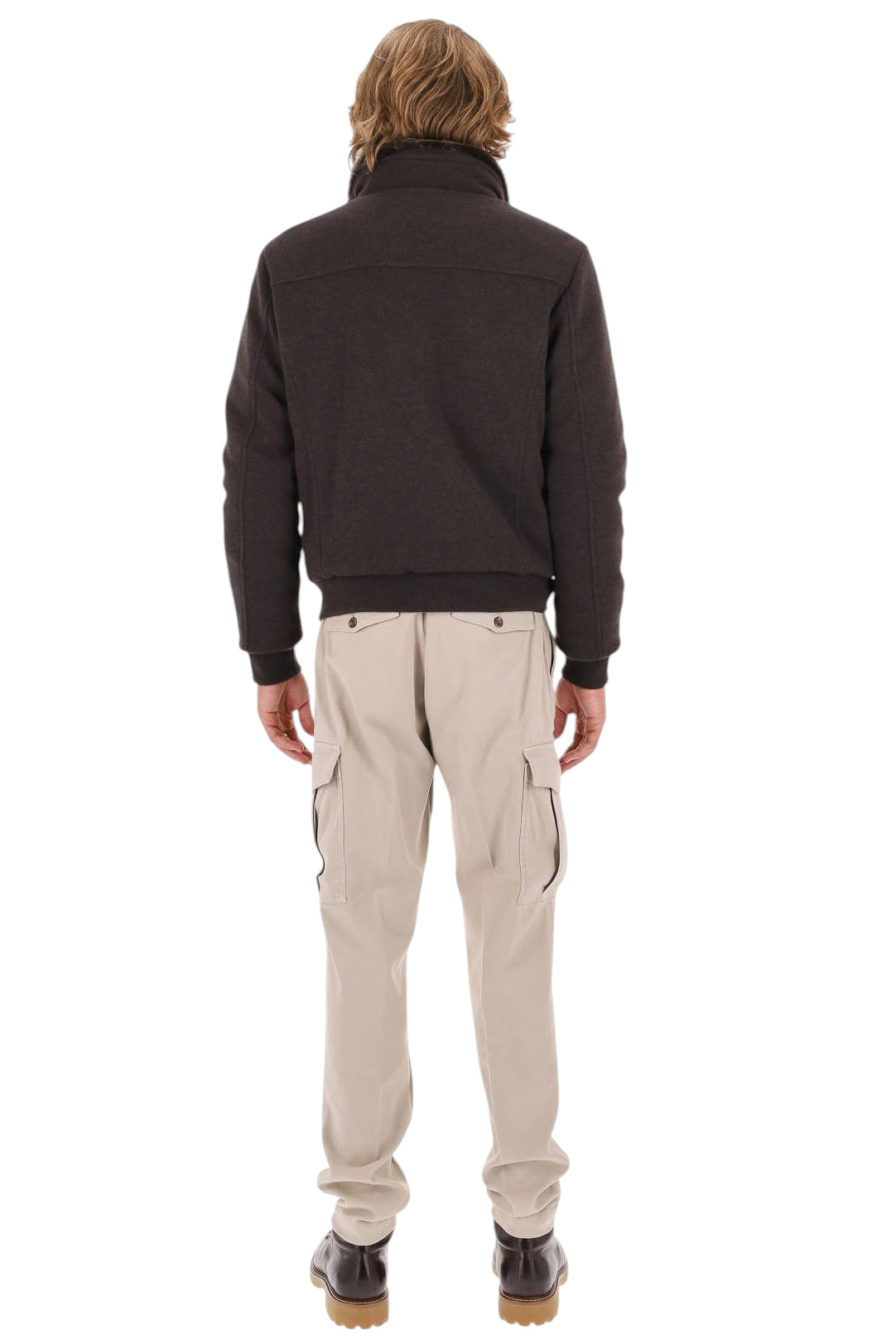 Moorer Piumino bomber in lana-cashmere con collo in pelliccia mod. Bellati-MRW BELLATI MRW U0213 