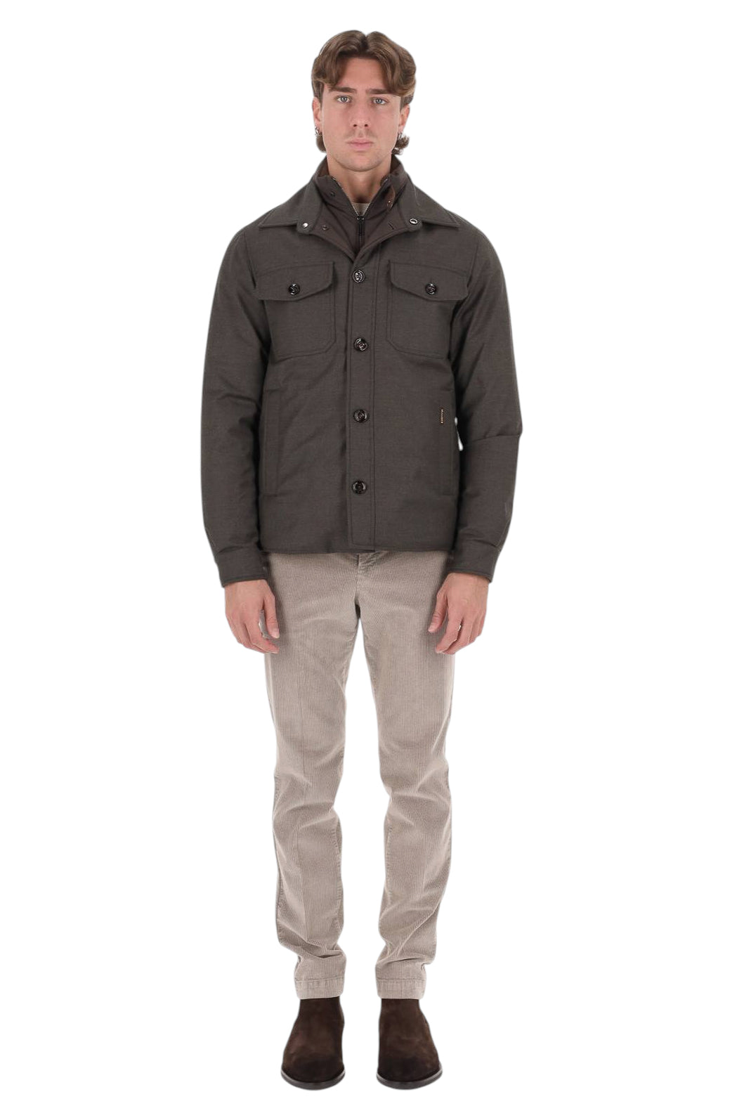 Moorer Giubbotto-overshirt Dasson-LL in flanella di lana vergine e cashmere DASSON LL U0311 