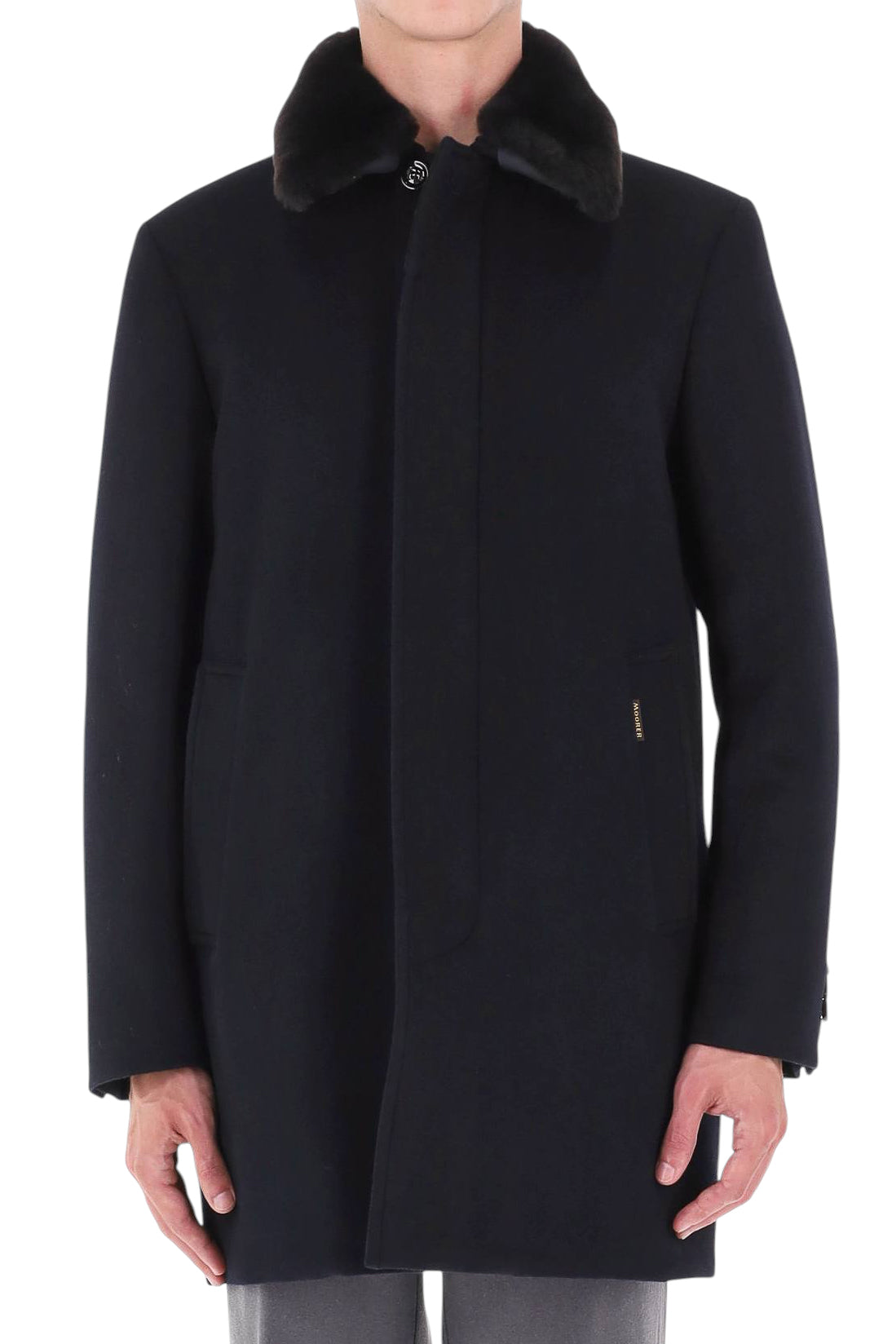 Moorer Cappotto con collo in pelliccia Simmons-LE SIMMONS LE U0497 