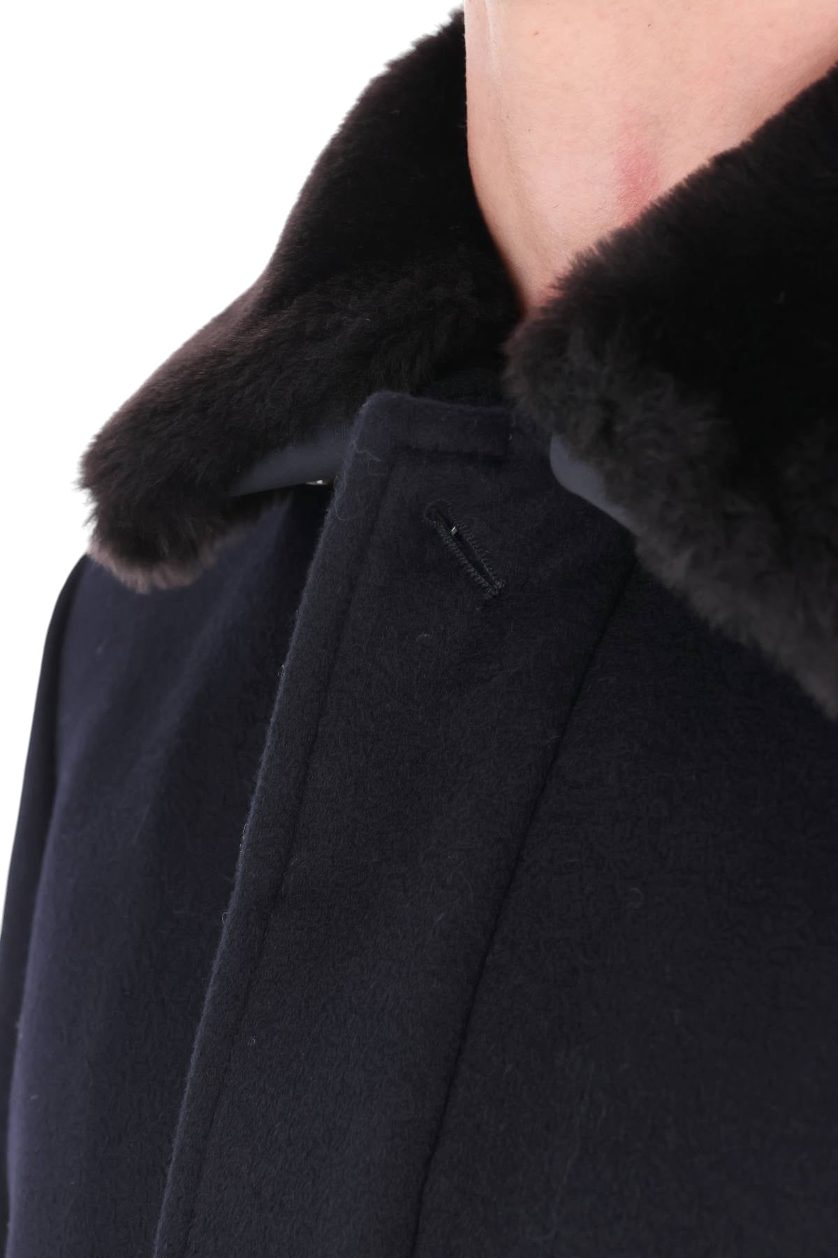 Moorer Cappotto con collo in pelliccia Simmons-LE SIMMONS LE U0497 