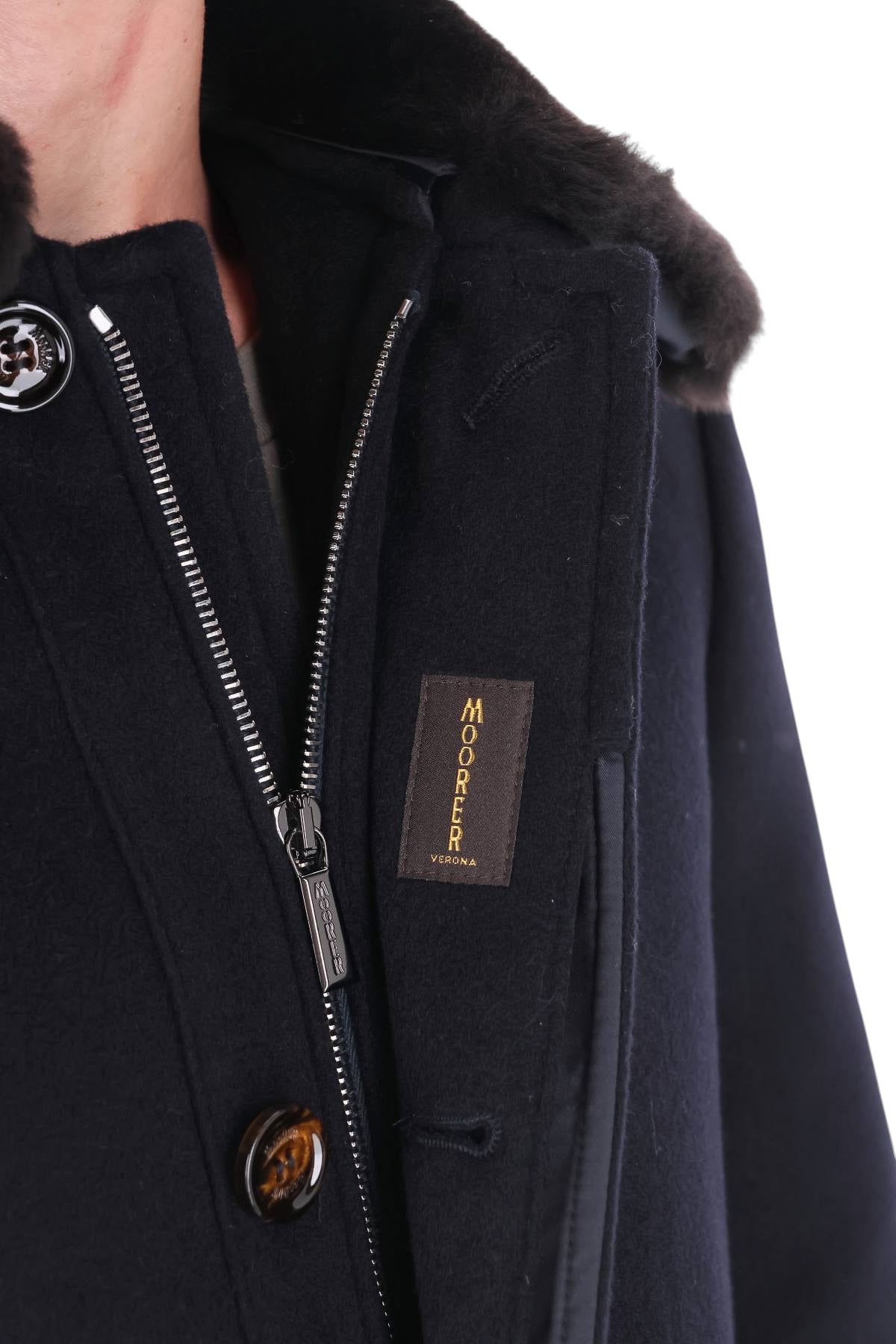 Moorer Cappotto con collo in pelliccia Simmons-LE SIMMONS LE U0497 