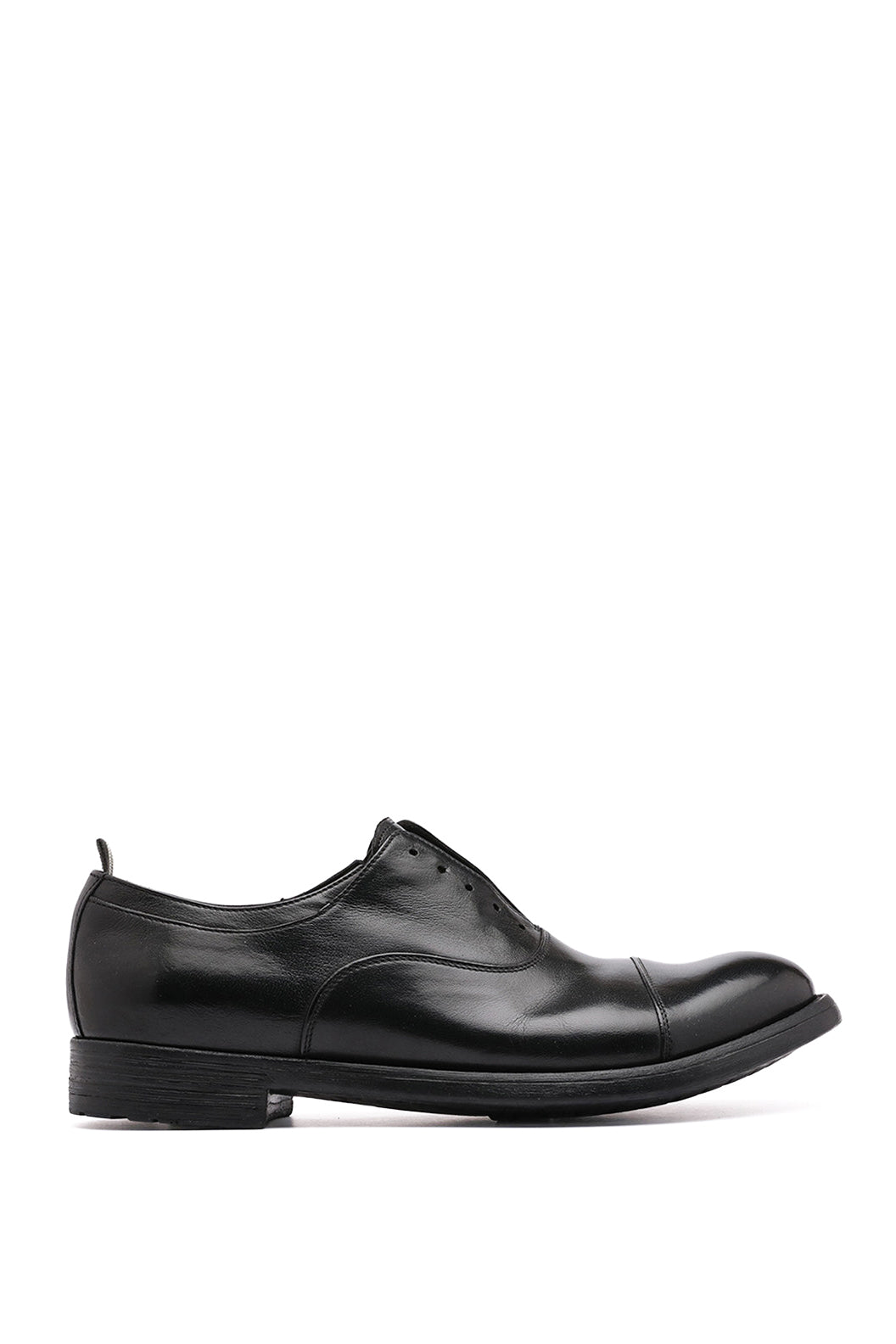 Officine Creative Scarpa stringata in pelle delavé OCUHIVE004IGNIS1000 NERO 