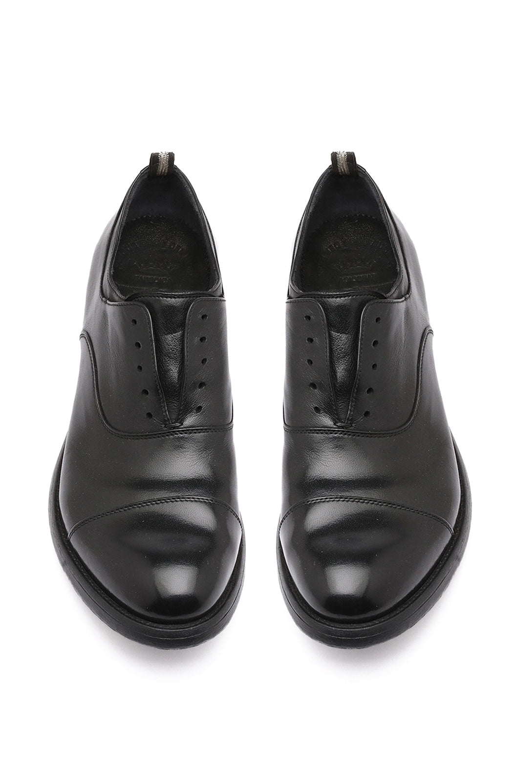 Officine Creative Scarpa stringata in pelle delavé OCUHIVE004IGNIS1000 NERO 