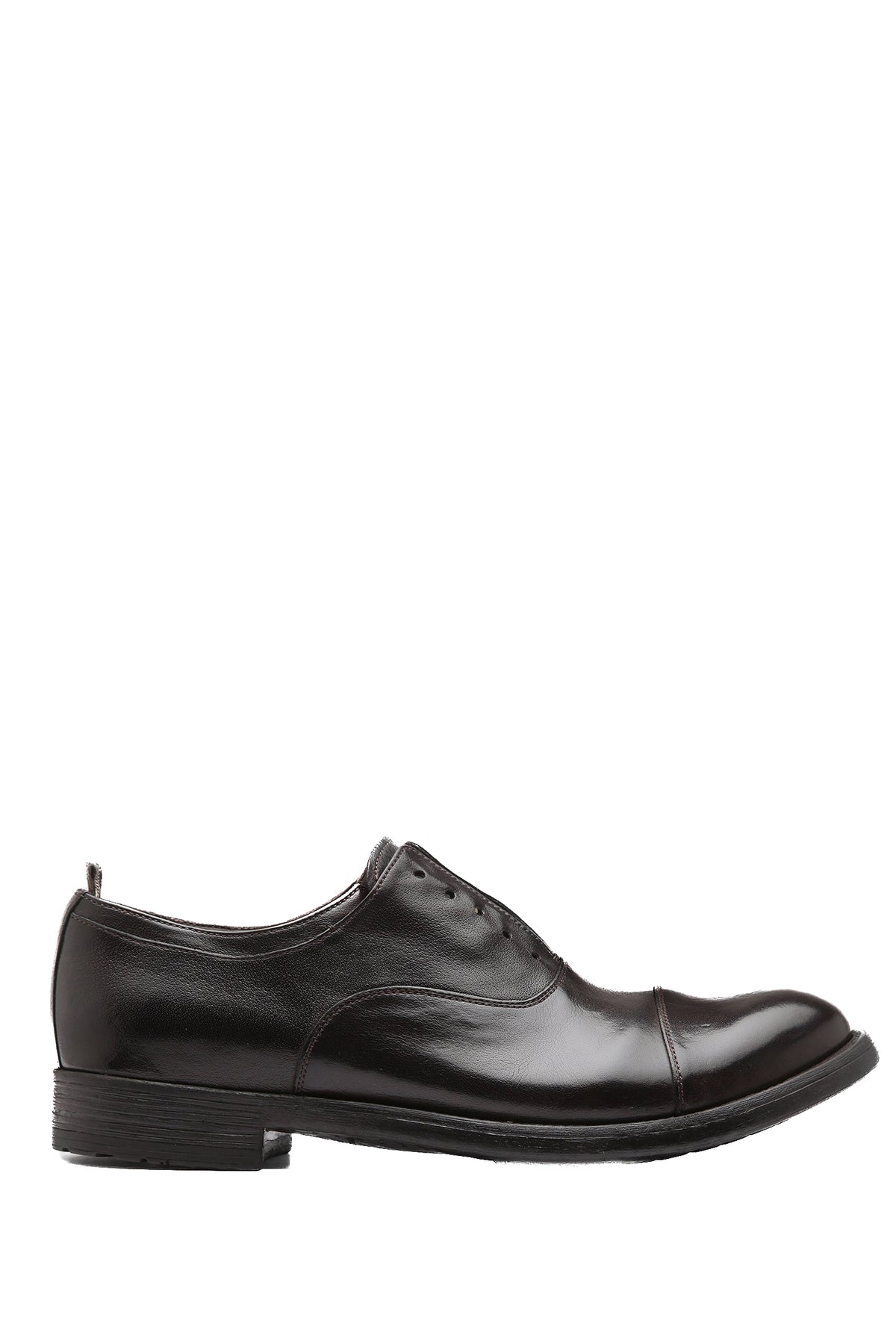 Officine Creative Scarpa stringata in pelle delavé OCUHIVE004IGNISD215 EBANO 