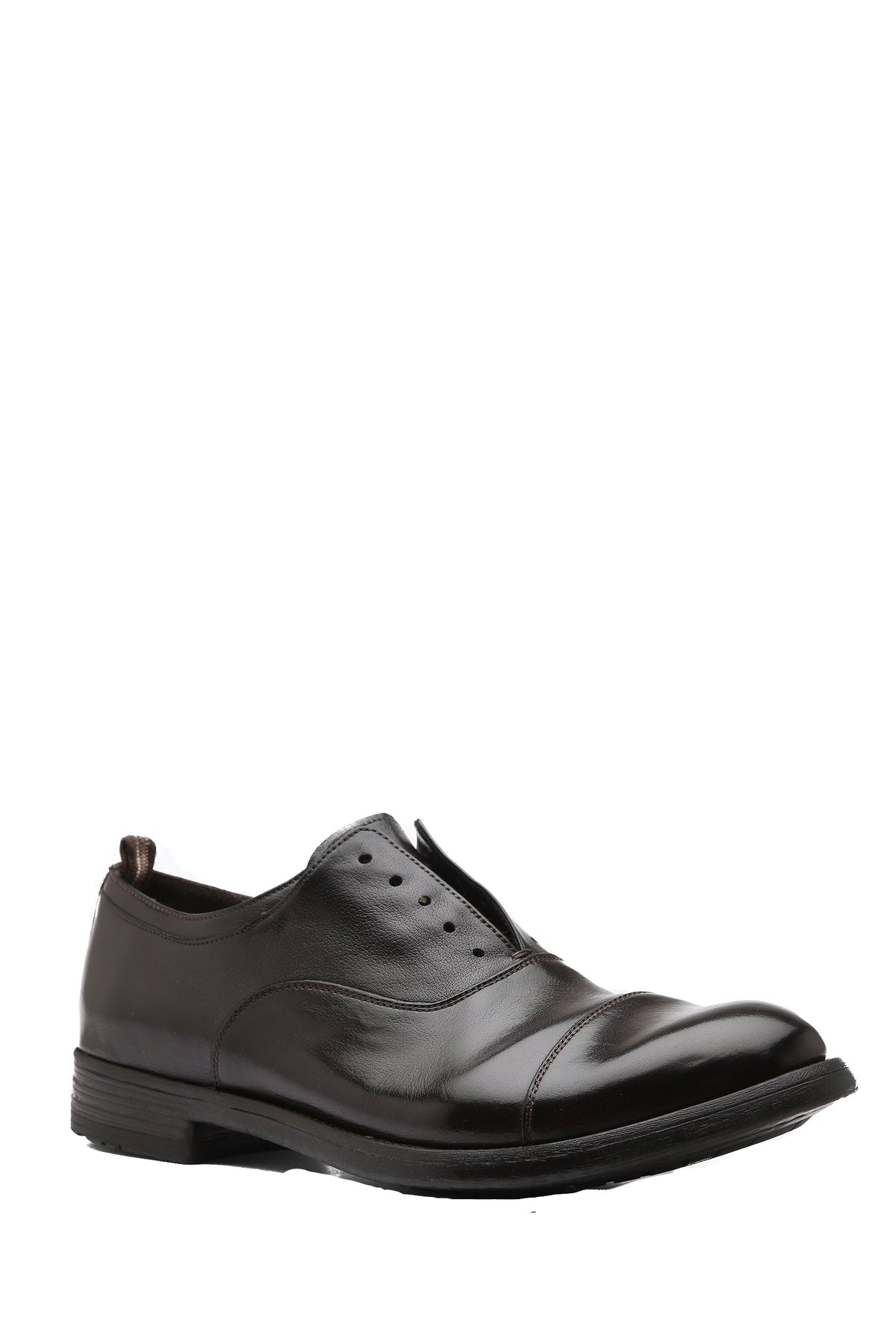 Officine Creative Scarpa stringata in pelle delavé OCUHIVE004IGNISD215 EBANO 