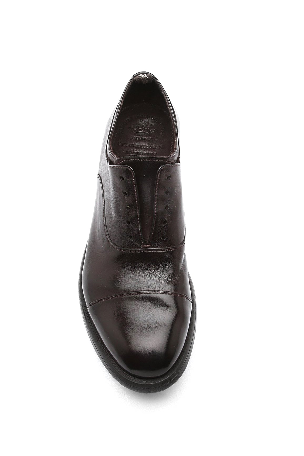 Officine Creative Scarpa stringata in pelle delavé OCUHIVE004IGNISD215 EBANO 