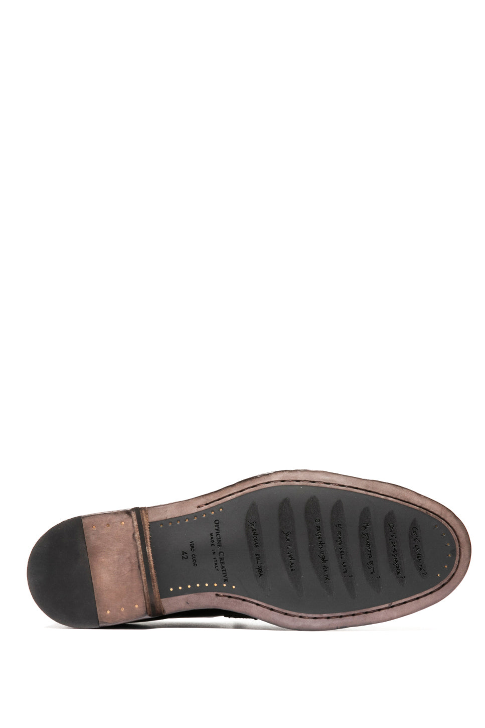 Officine Creative Mocassino in pelle di culatta di cavallo OCUSOUN010STRAC2040 TESTA DI MORO 