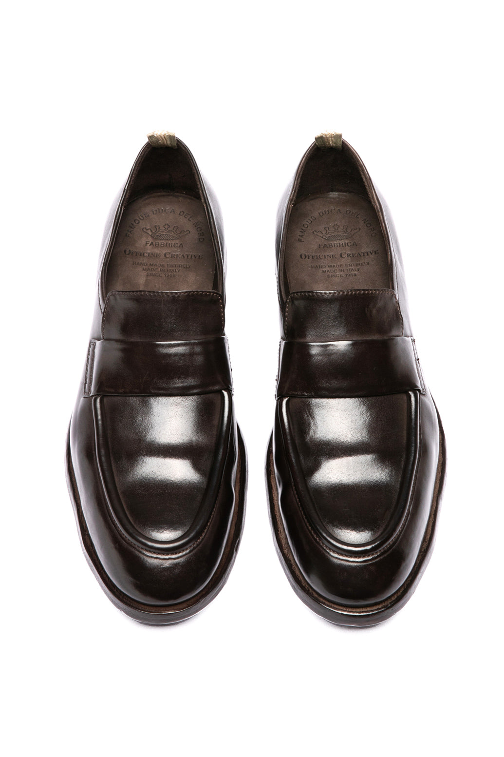 Officine Creative Mocassino in pelle di culatta di cavallo OCUSOUN010STRAC2040 TESTA DI MORO 