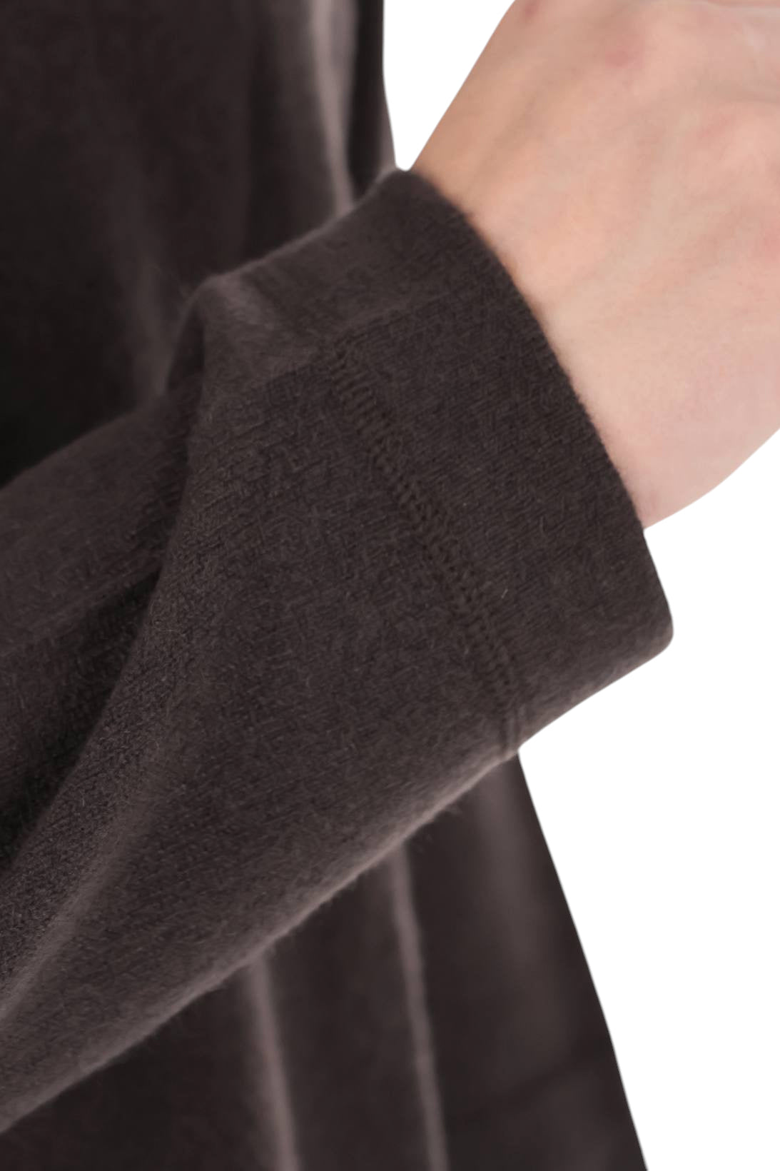 Officine Générale Maglia girocollo Daily Classics in cashmere DLCXKNT319 DARK BROWN 