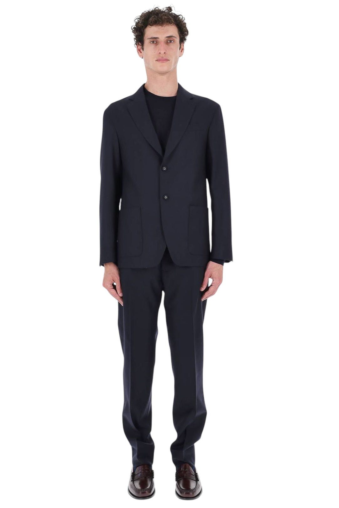 Officine Générale Giacca Michel in twill di lana vergine MTLG409 DARK NAVY 
