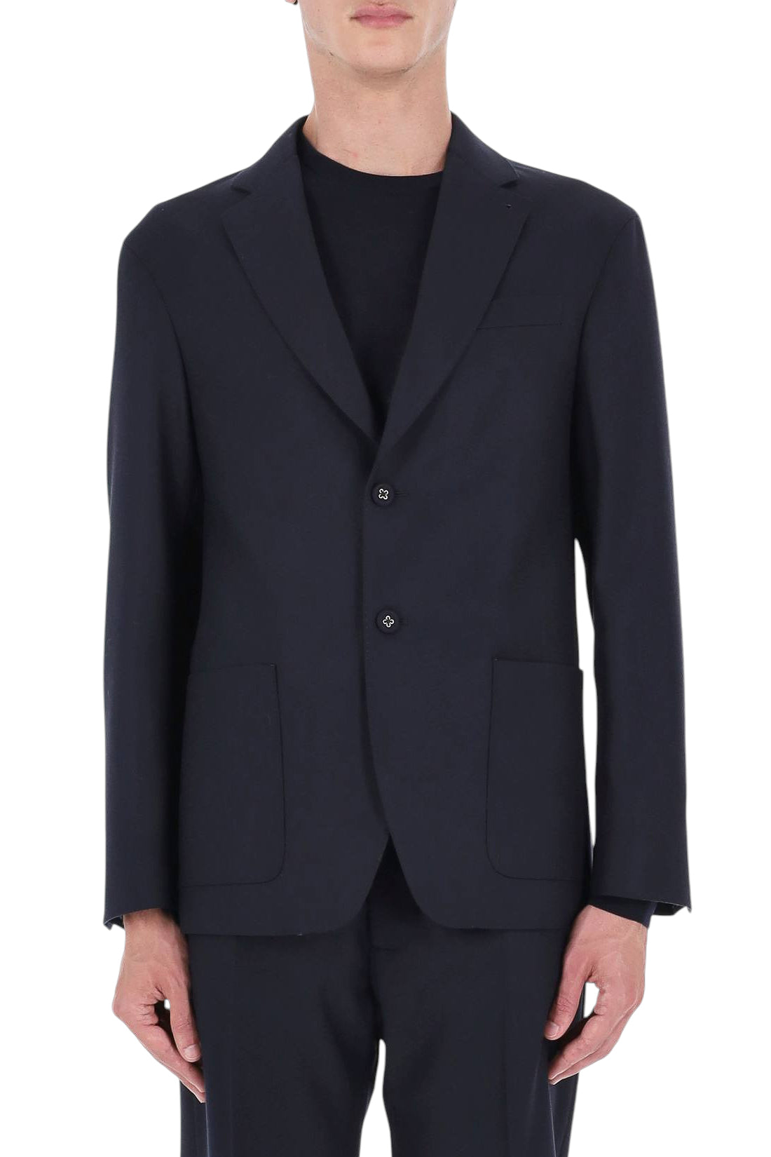 Officine Générale Giacca Michel in twill di lana vergine MTLG409 DARK NAVY 