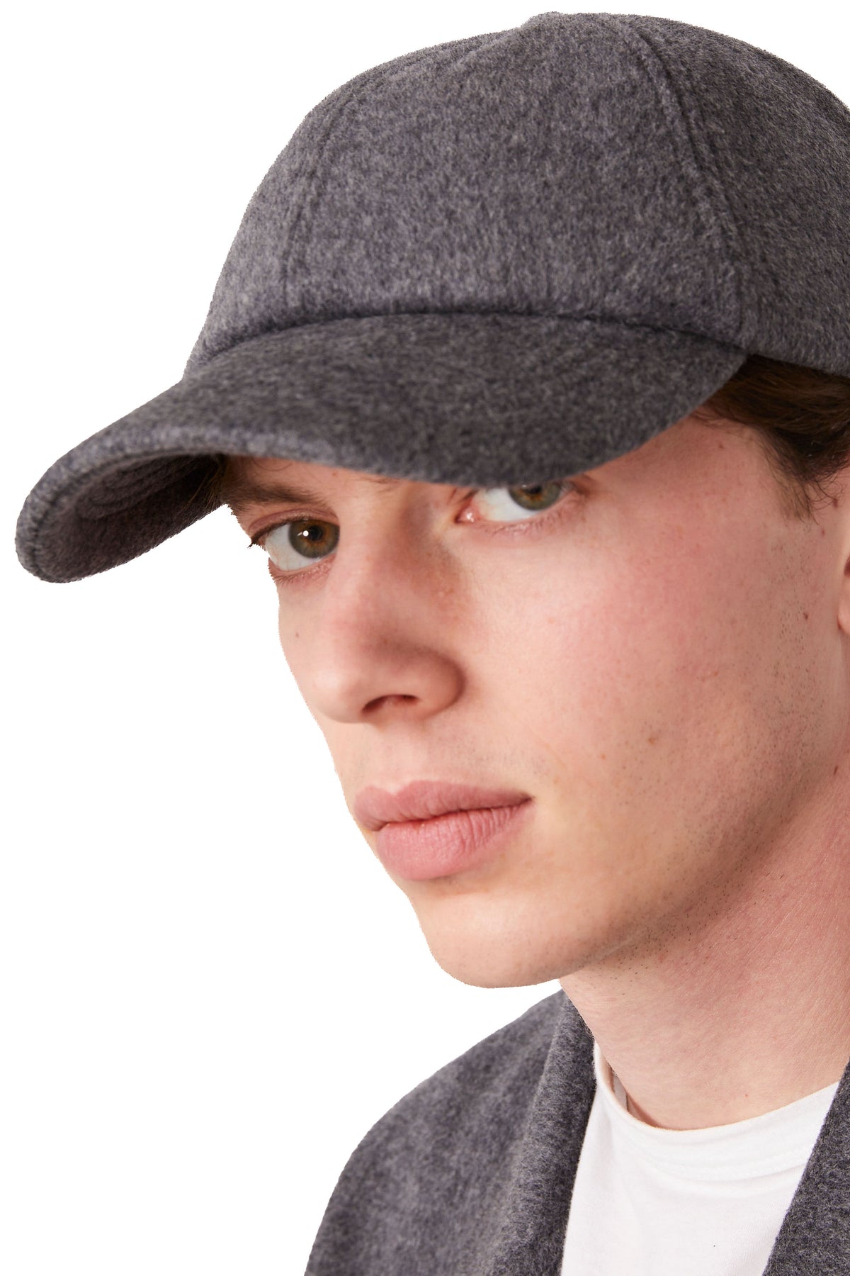 Officine Générale Baseball in lana XACC862 MID HEATHER GREY 