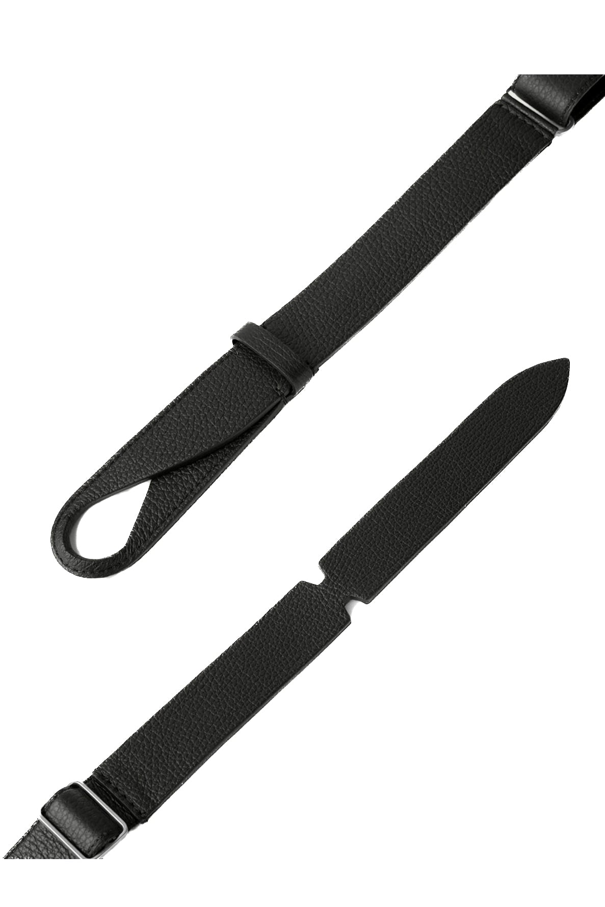 Orciani Cintura NoBuckle Micron in pelle martellata ebano NB0039_MIC/2 NERO 