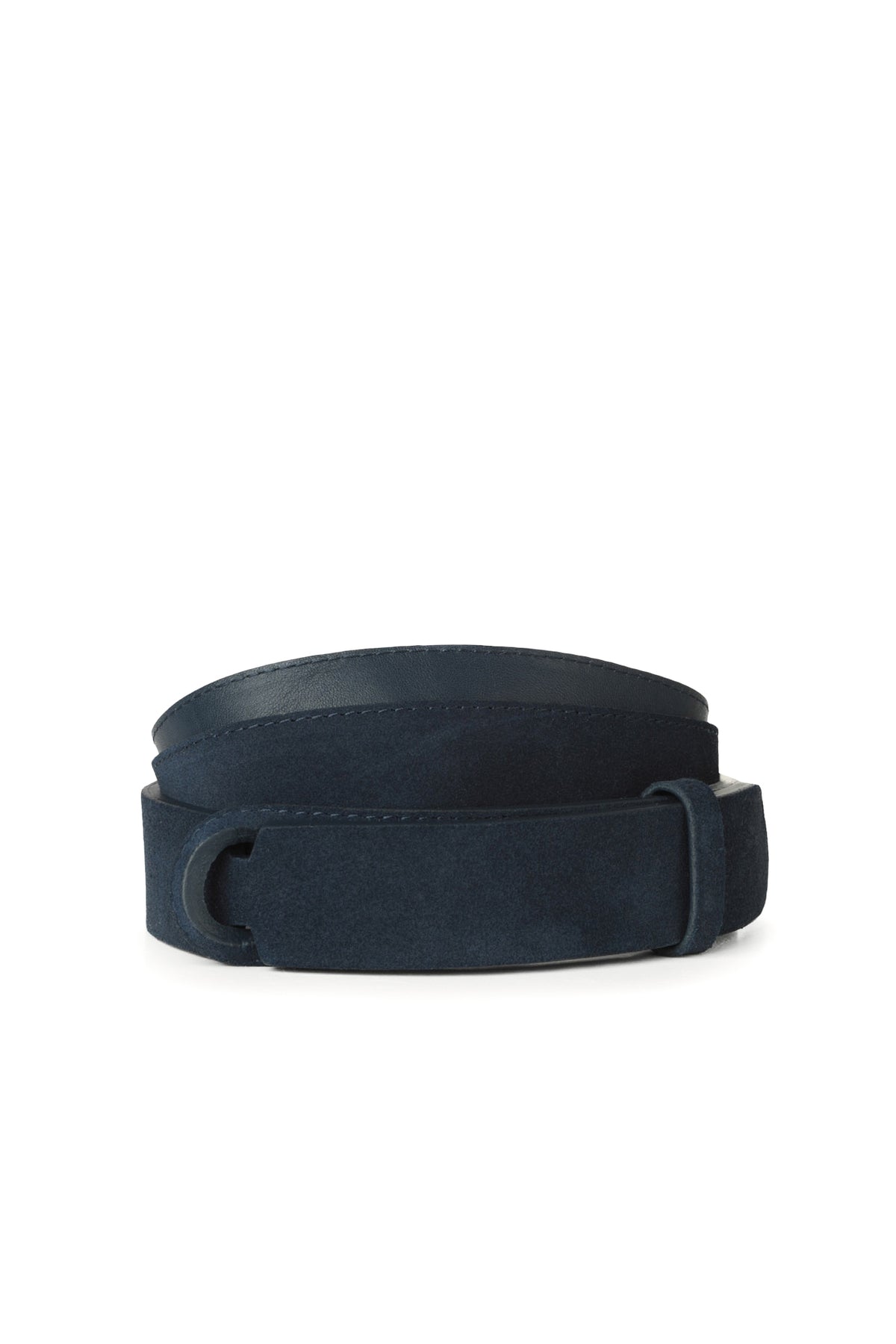 Orciani Cintura NoBuckle Suede in camoscio blu NB0060_SUE BLU 