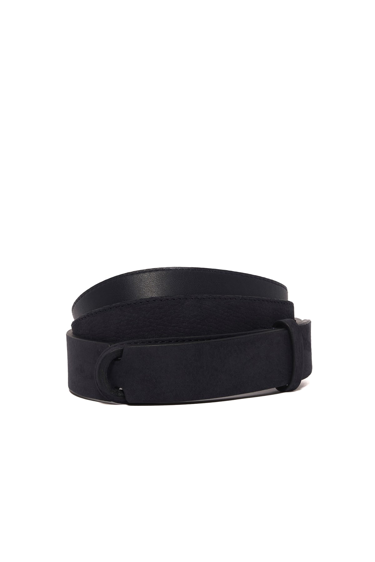 Orciani Cintura NoBuckle Nabucco in pelle nabuk blu notte NB0127_NAB NOTTE 