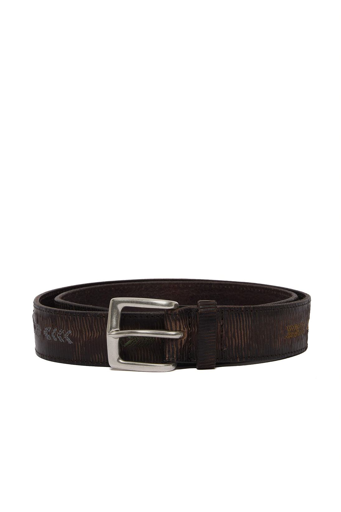 Orciani Cintura in pelle laserata con ricami U08434_BLX/2 T.MORO 