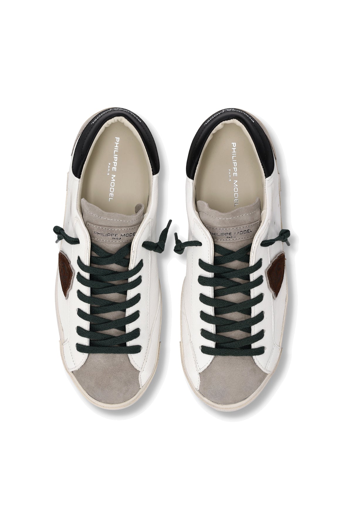 Philippe Model Sneaker Paris in pelle Vintage Mix con talloncino nero PRLU PRSX/21 WX55 