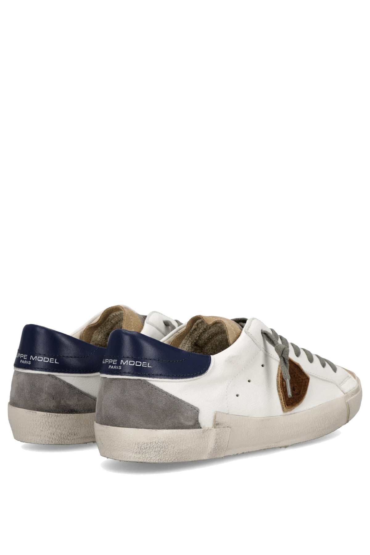 Philippe Model Sneaker Paris in pelle Vintage Mix con talloncino blu PRLU PRSX/22 WX57 