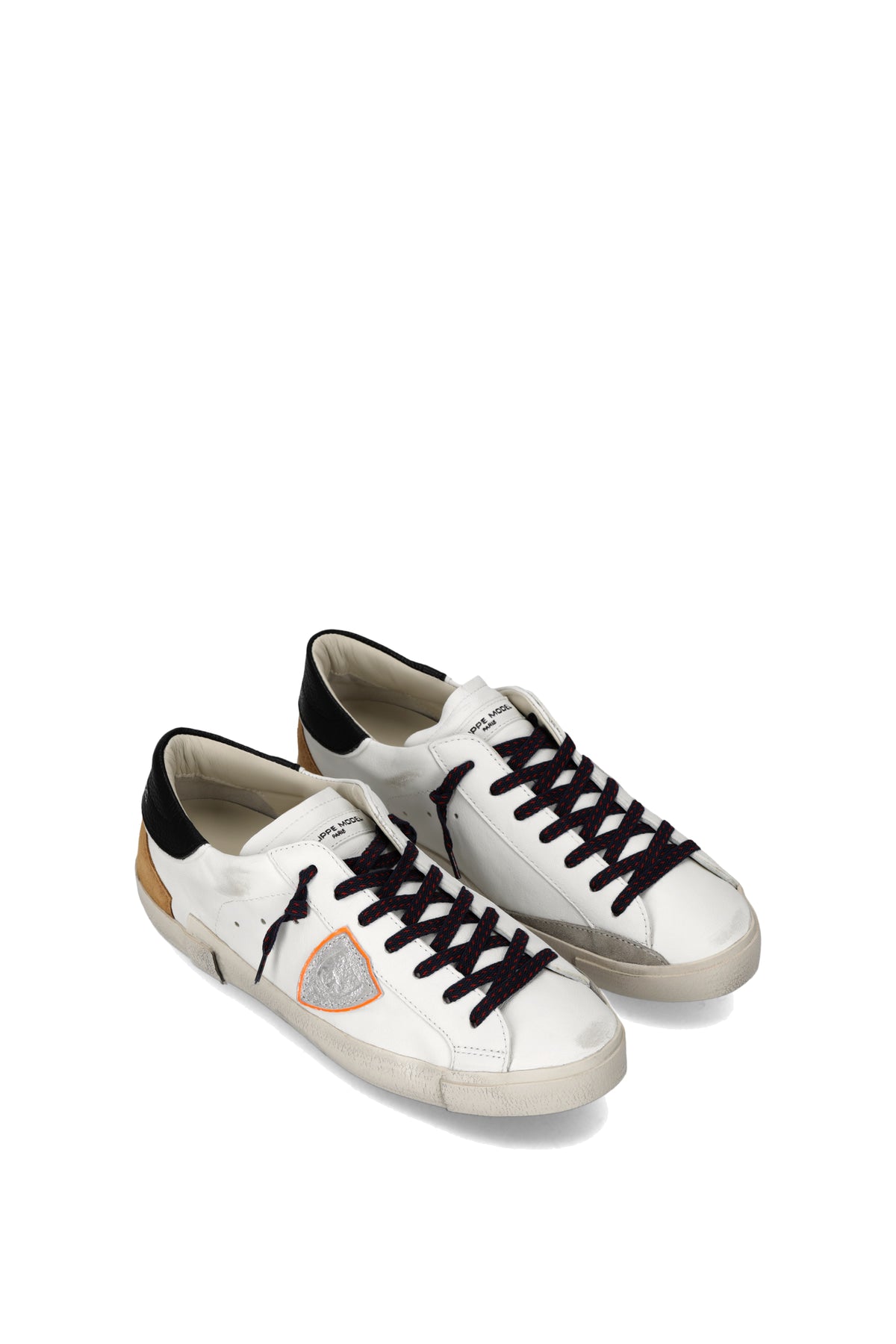 Philippe Model Sneaker Paris in pelle Vintage Mix con talloncino nero PRLU PRSX/23 WX58 