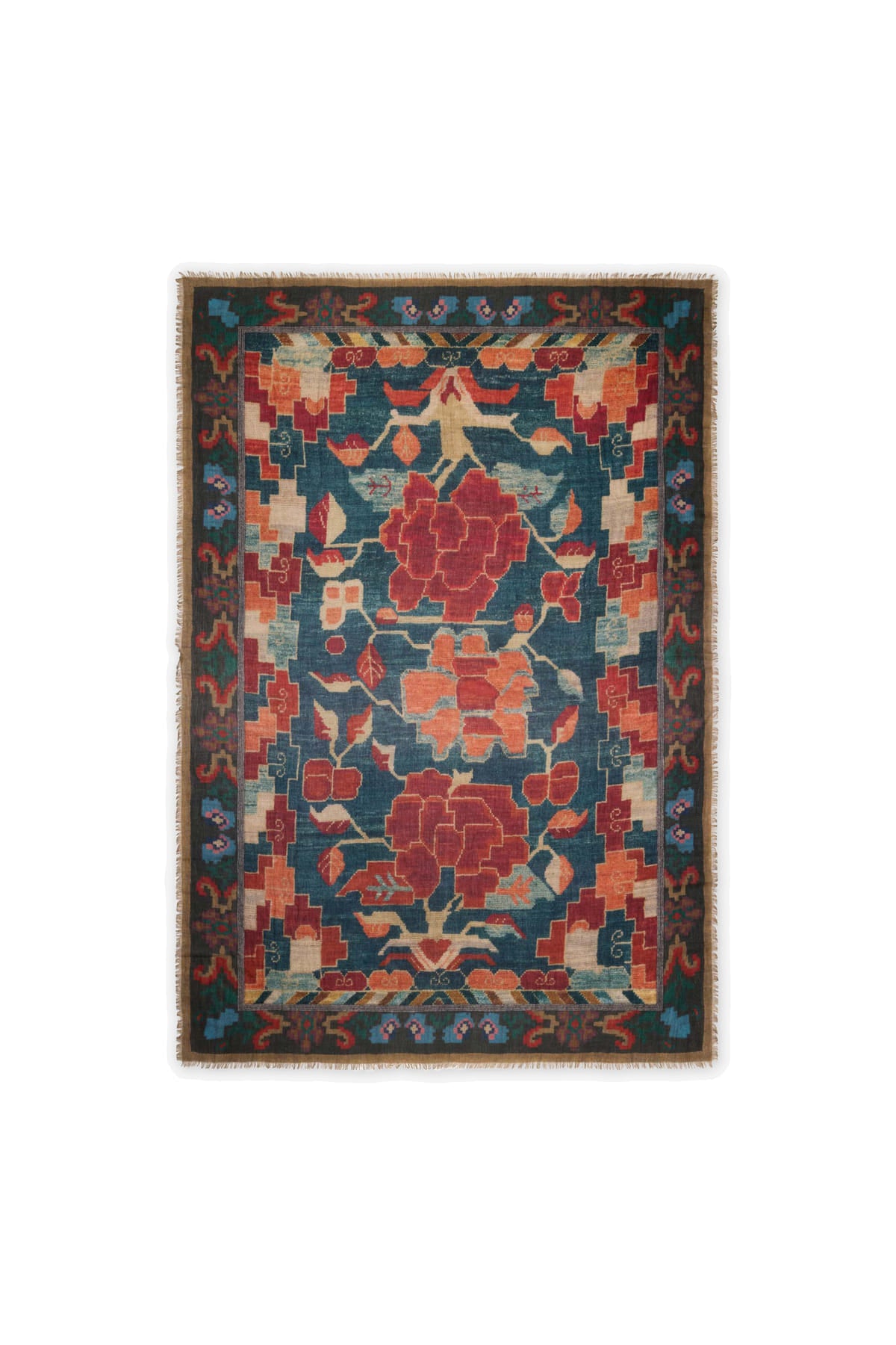 Pierre-Louis Mascia Stola EUCLIDEX in puro cashmere stampa multicolor 518616 101 