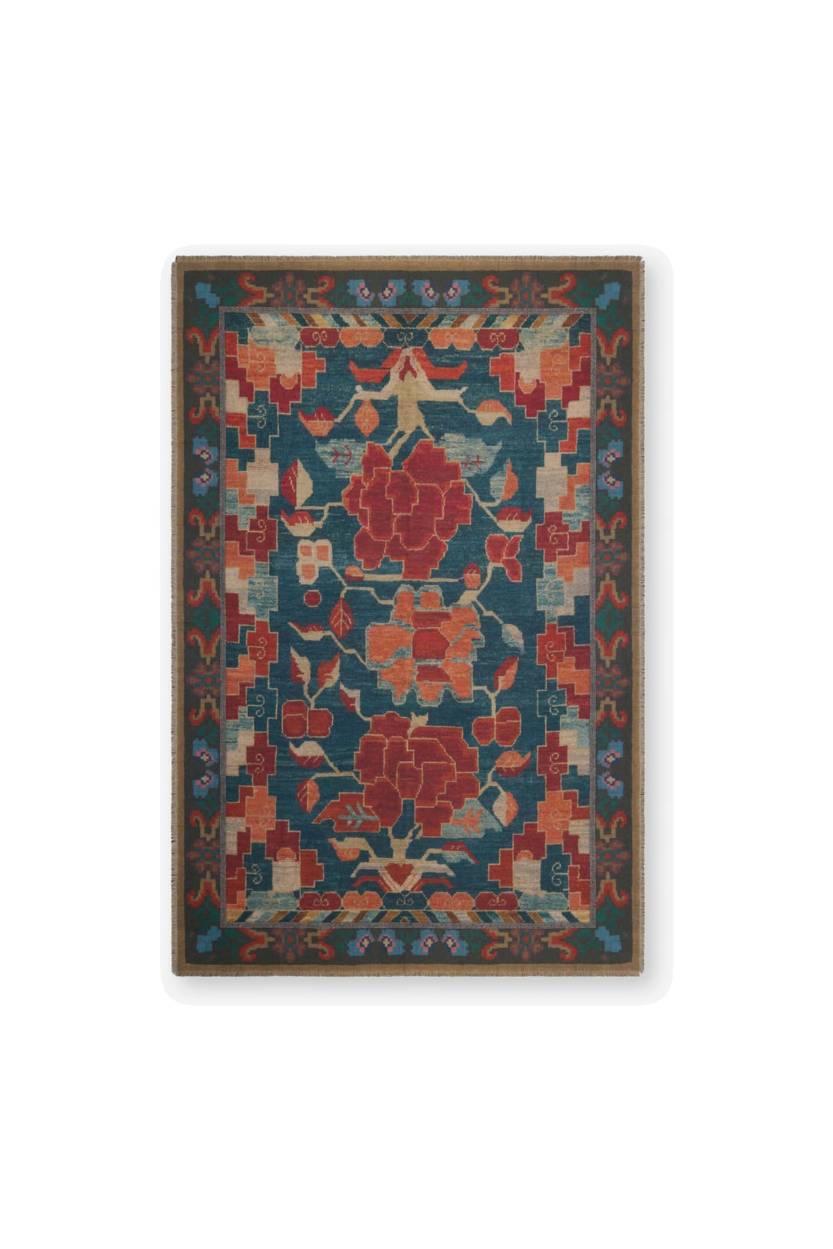 Pierre-Louis Mascia Sciarpa PANCAKE in lana stampa multicolor 518616/2 101 