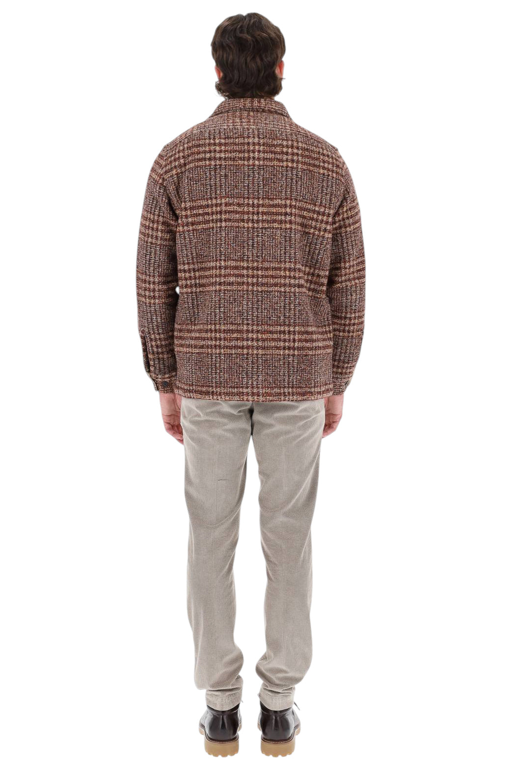 Portuguese Flannel Overshirt check in lana-viscosa CLARION MLTCR 