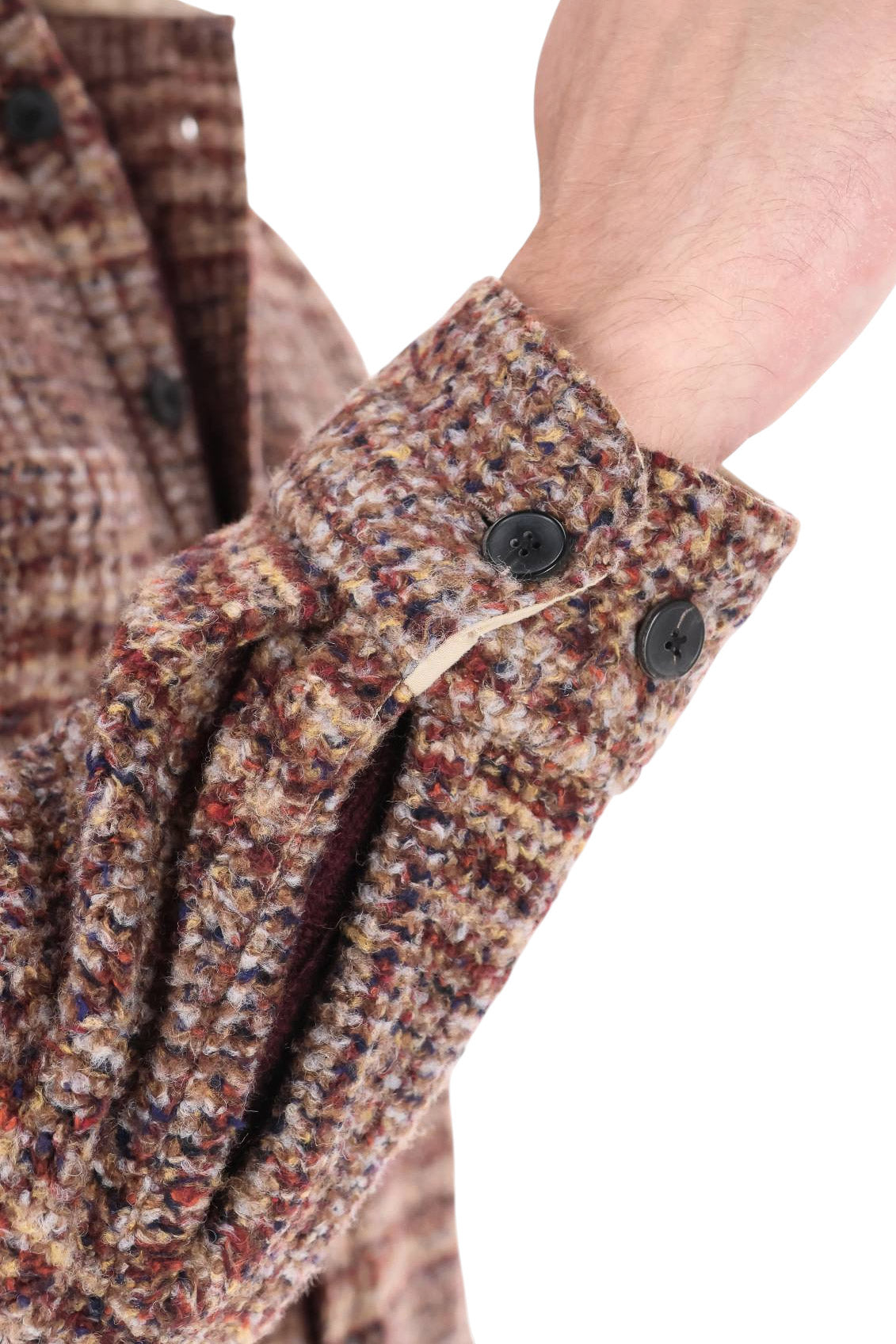 Portuguese Flannel Overshirt check in lana-viscosa CLARION MLTCR 