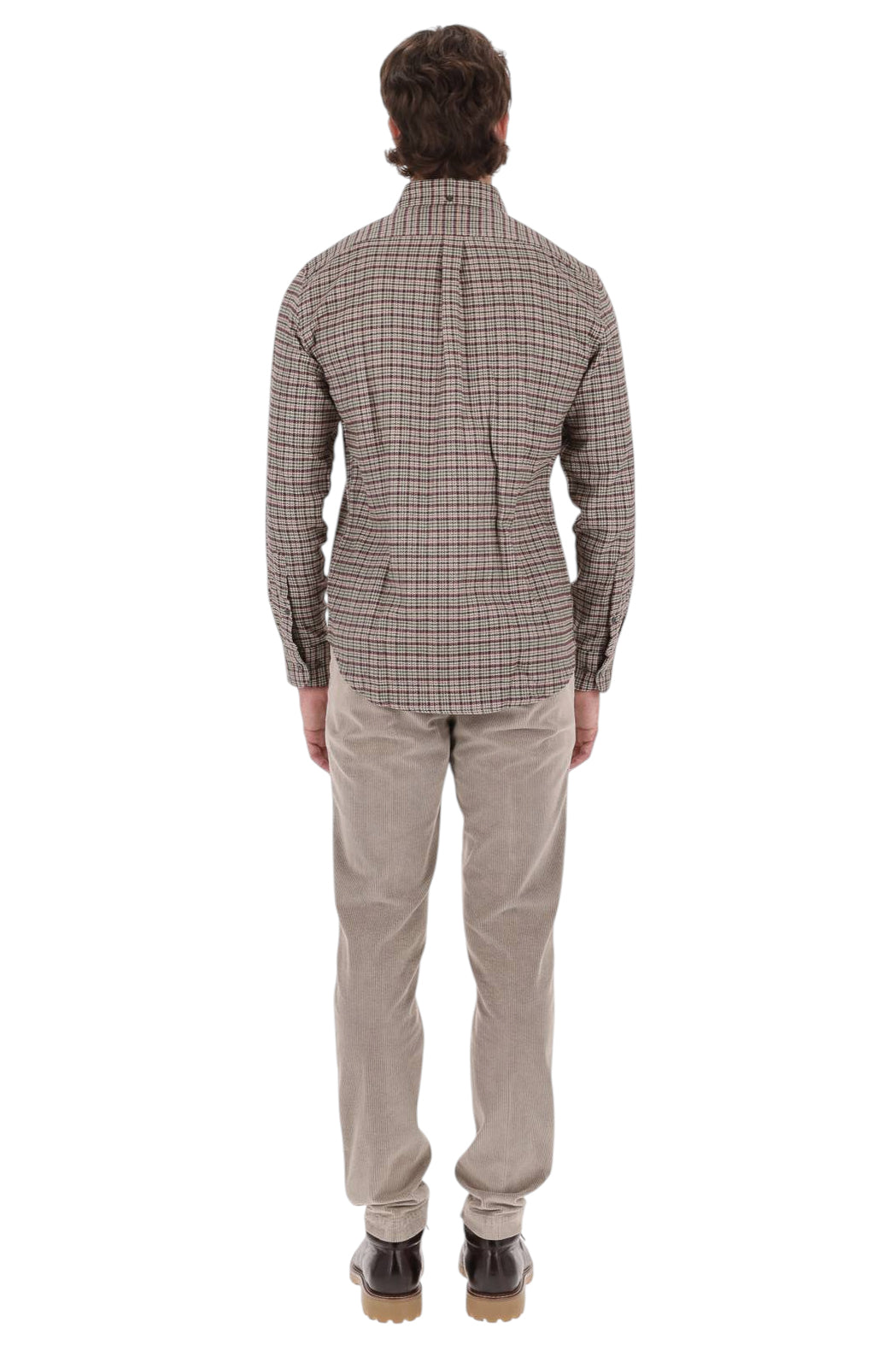 Portuguese Flannel Camicia in flanella di cotone pied-de-poule FENO MLTCR 