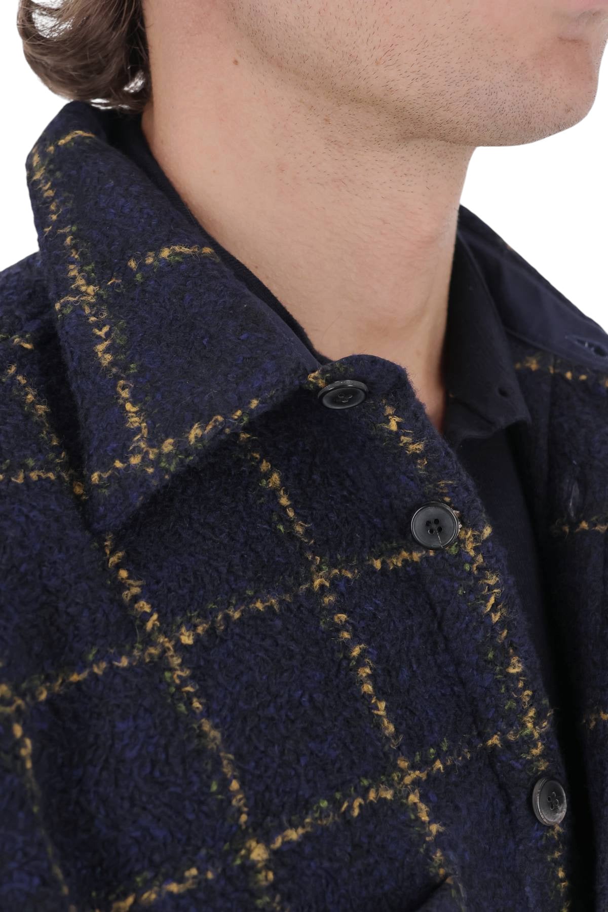 Portuguese Flannel Overshirt check in lana-viscosa VEGA MLTCR 