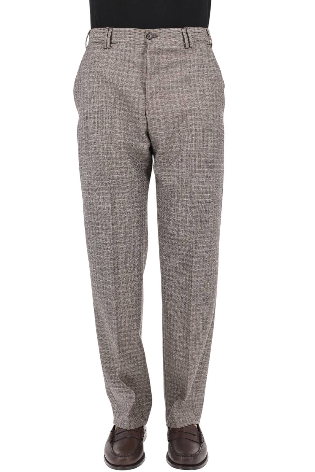 PT Torino Pantalone Michael in lana vergine mélange marrone CO-AFJDB00FWD MR99 0130 