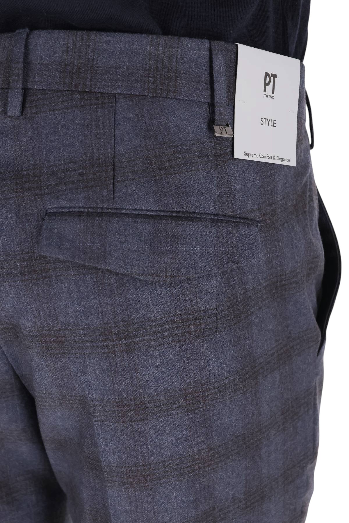 PT Torino Pantalone demi foulé in lana vergine check Master fit CO-AFMAZ00CL1 MA52 0360 