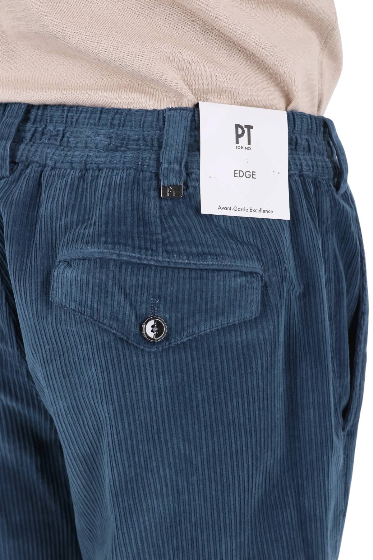 PT Torino Pantalone in velluto a costa francese cotone-lyocell The Rebel fit CO-RTRBB30FWD TU93/3 N370 