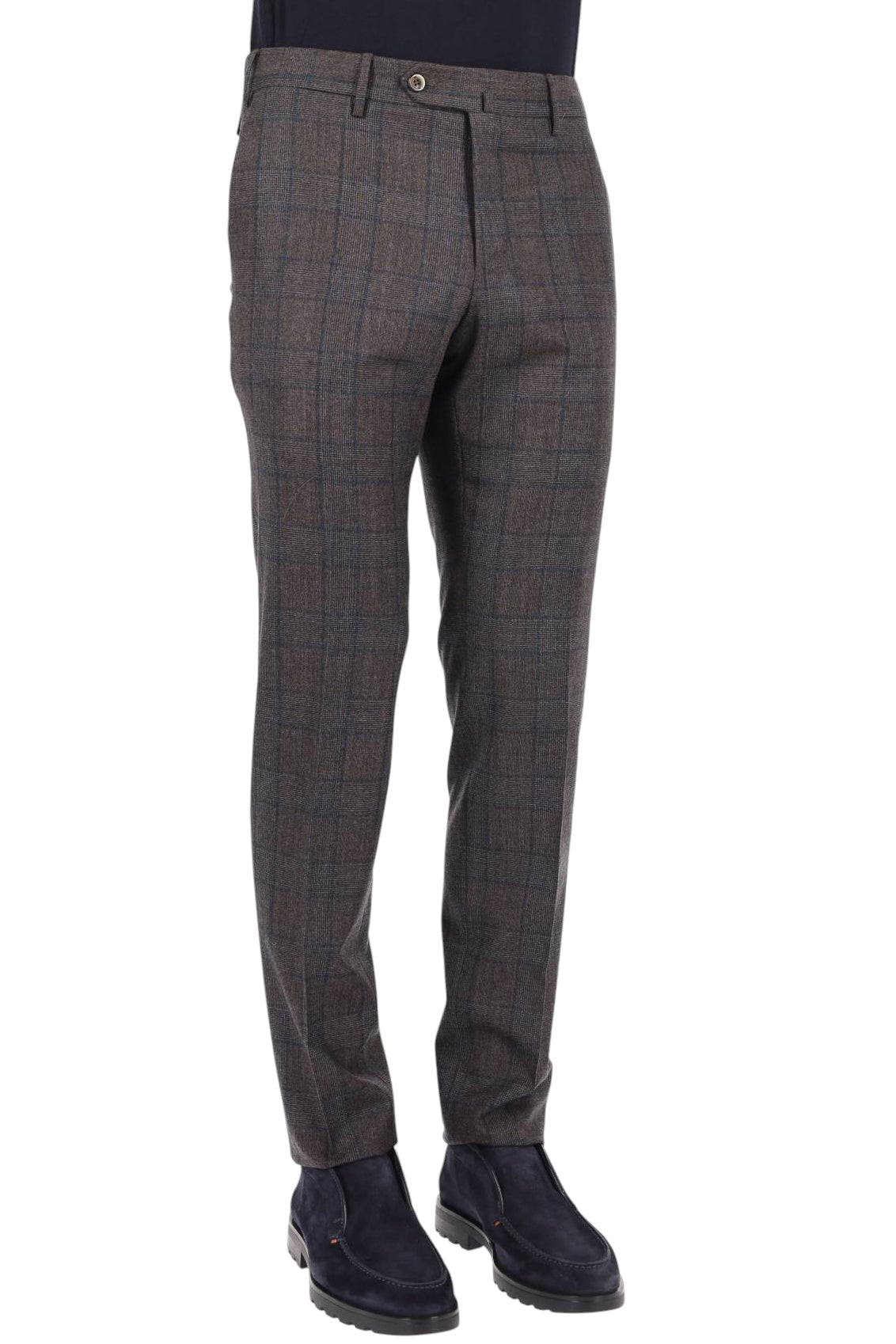 PT Torino Pantalone demi foulé in lana vergine-cashmere check Slim fit CO-VF01Z00CL1 ZI72 0440 